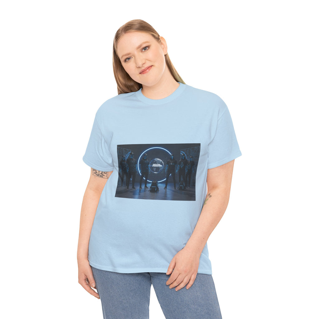 Sci‑Fi Portal Graphic Tee — Futuristic Neon Crew T-Shirt