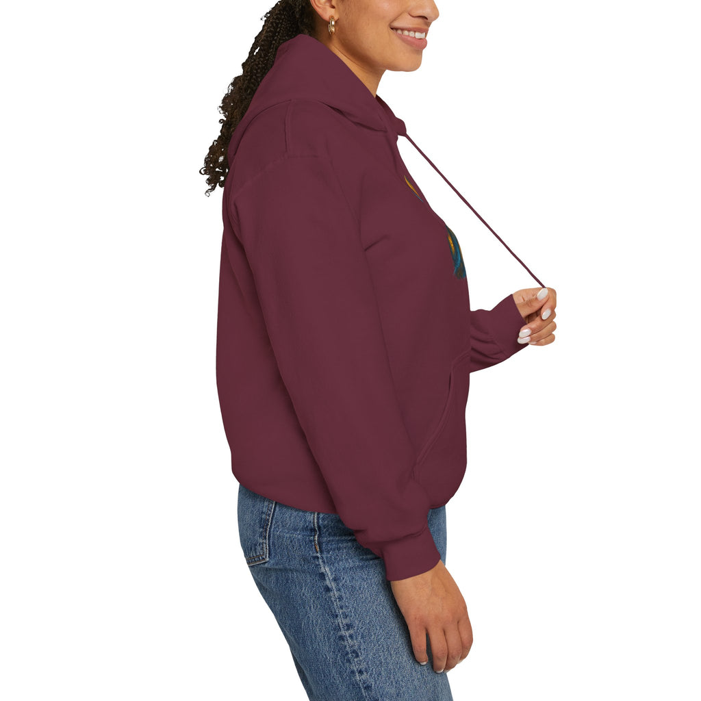 Rune Stone Hoodie — Glowing Mystic Rock Graphic Hooded Sweatshirt