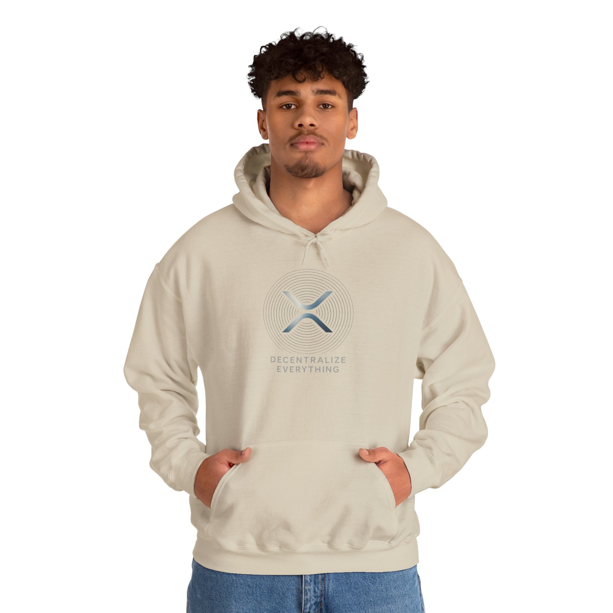 XRP 'Decentralize Everything' Hoodie — Minimal Crypto Logo Pullover