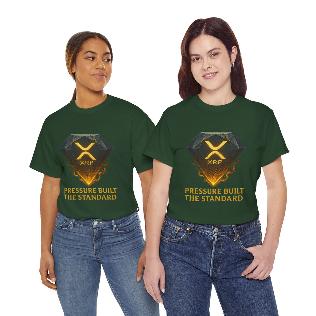 XRP Diamond Tee — "Pressure Built The Standard" Crypto Graphic T‑Shirt