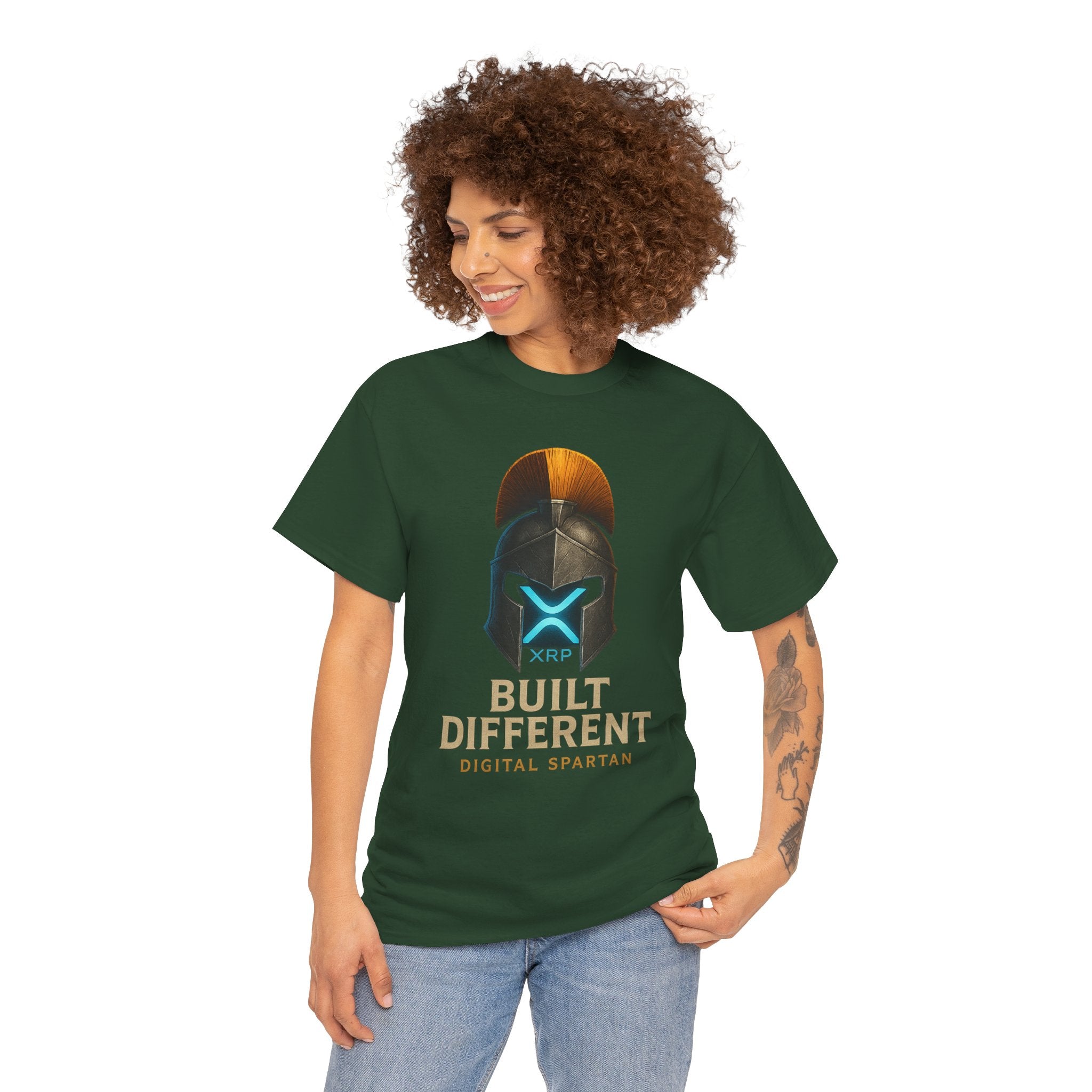 Built Different Spartan Tee — Digital Spartan XRP Crypto T-Shirt