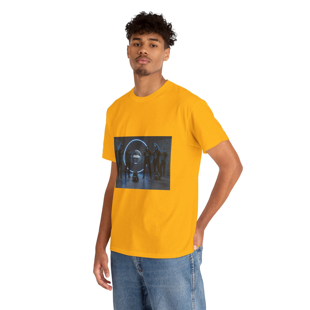 Sci‑Fi Portal Graphic Tee — Futuristic Neon Crew T-Shirt