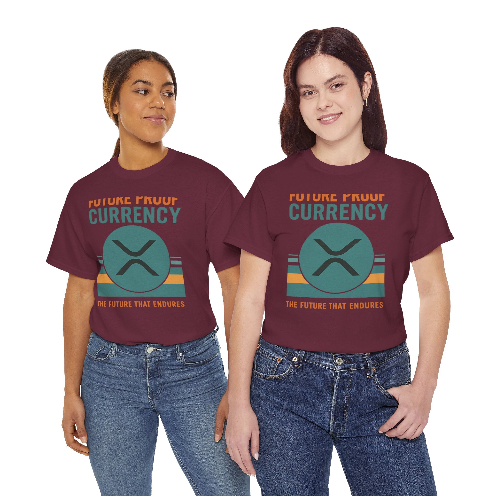 RIPPLE XRP 'Future Proof Currency' Graphic Tee — Crypto Retro Logo Shirt