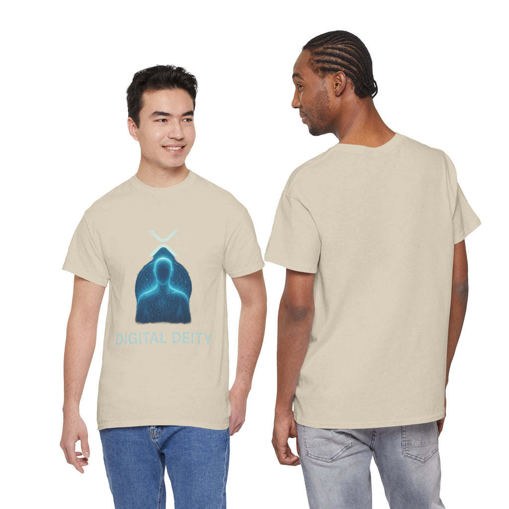 Digital Deity T‑Shirt — Futuristic Neon Tech Hoodie Tee