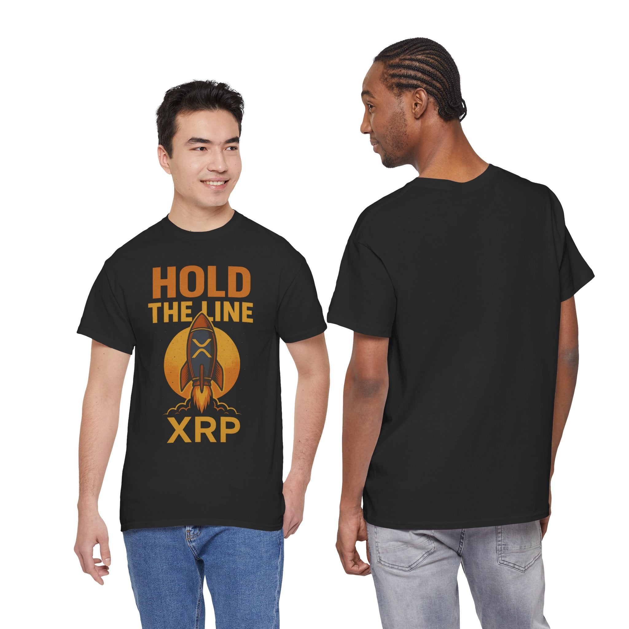 XRP Hold The Line Rocket Tee — Crypto Investor T‑Shirt