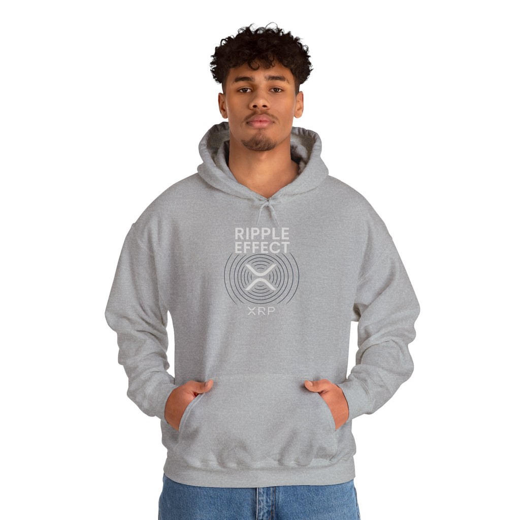 Ripple Effect Hoodie — Minimal Concentric Wave Graphic Sweatshirt