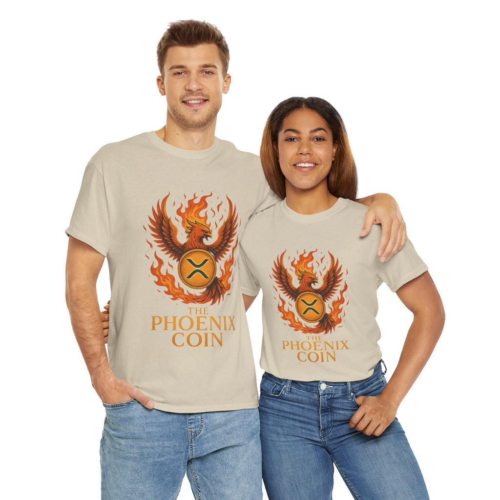 Phoenix Coin T‑Shirt — Fiery Phoenix Crypto Logo Tee