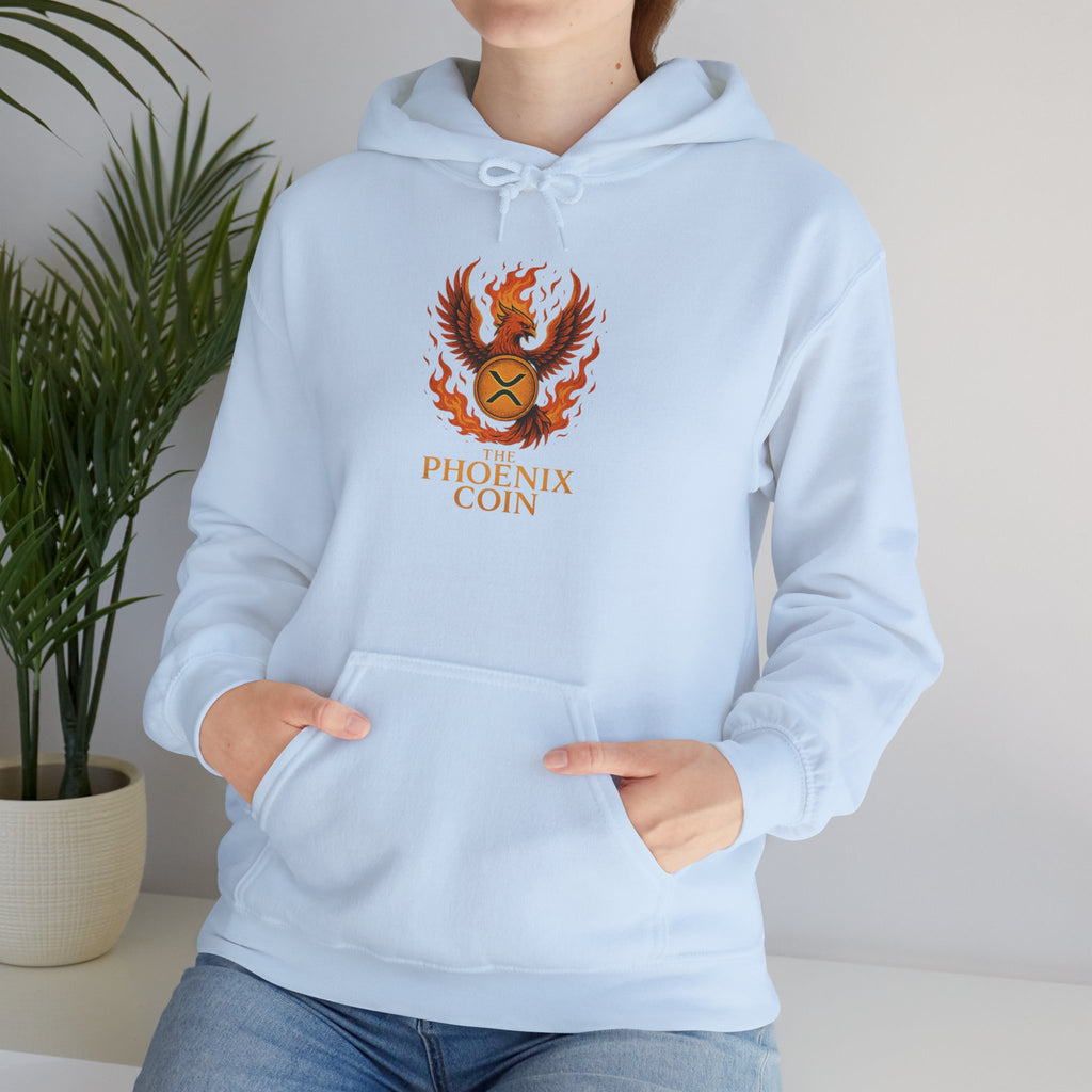 Phoenix Coin Hoodie — Fiery Phoenix Crest Sweatshirt