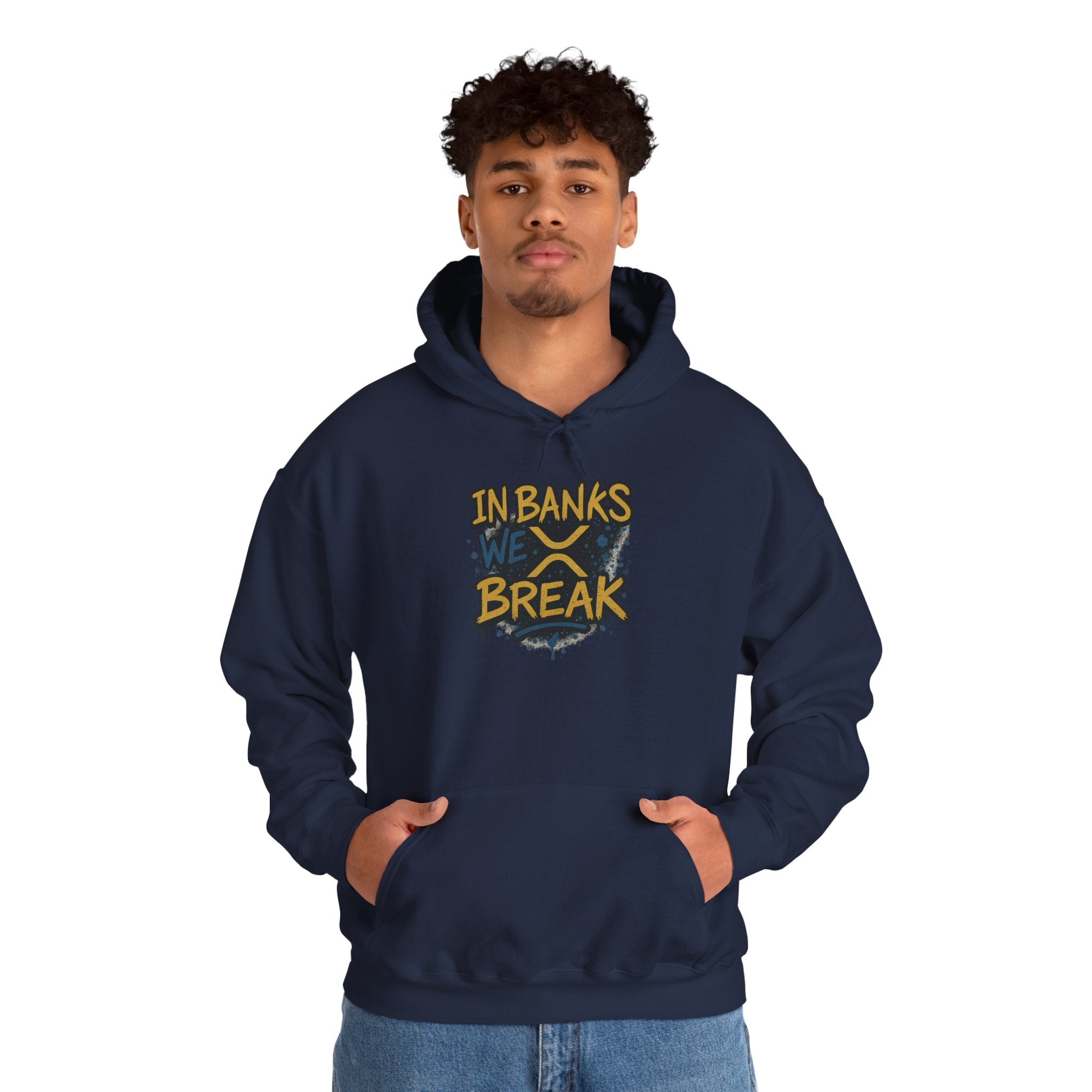 In Banks We Break Hoodie — Streetwear Graffiti Hoodie for Urban Style