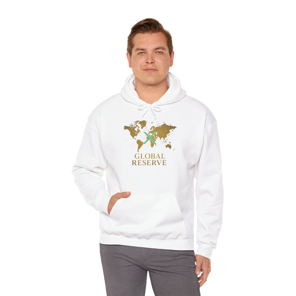Global Reserve Hoodie — World Map Logo Pullover