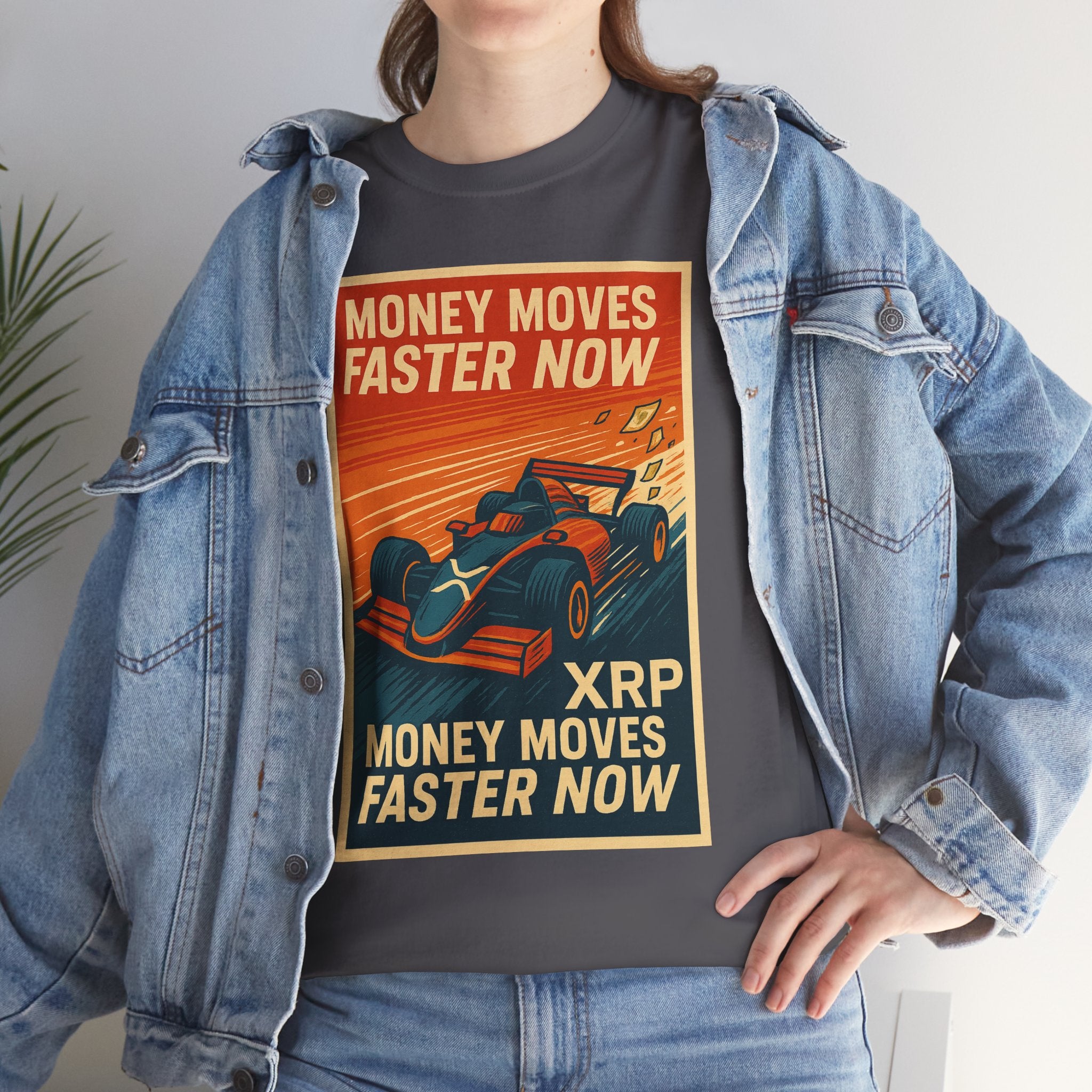 XRP 'Money Moves Faster Now' Racing Tee — Crypto Enthusiast T-Shirt