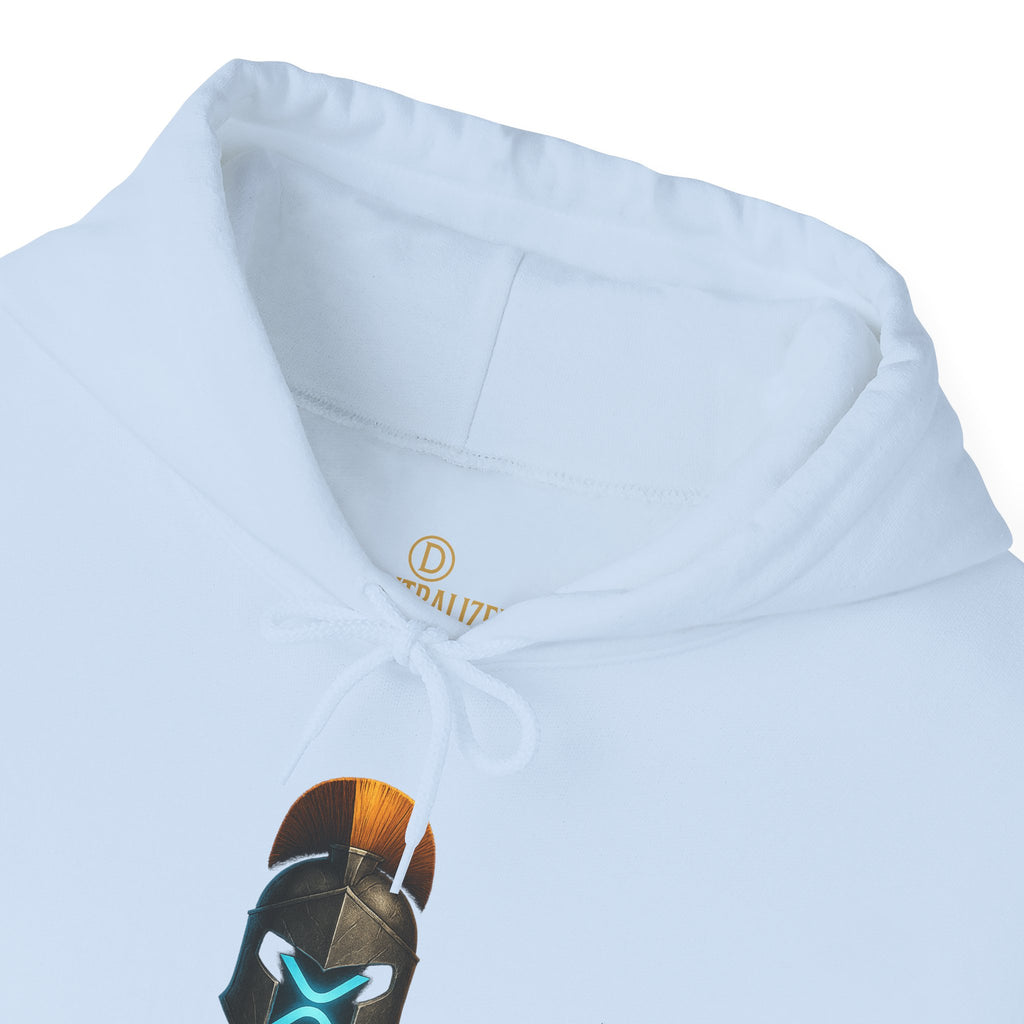 Built Different Hoodie — Futuristic Spartan Helmet Graphic Pullover