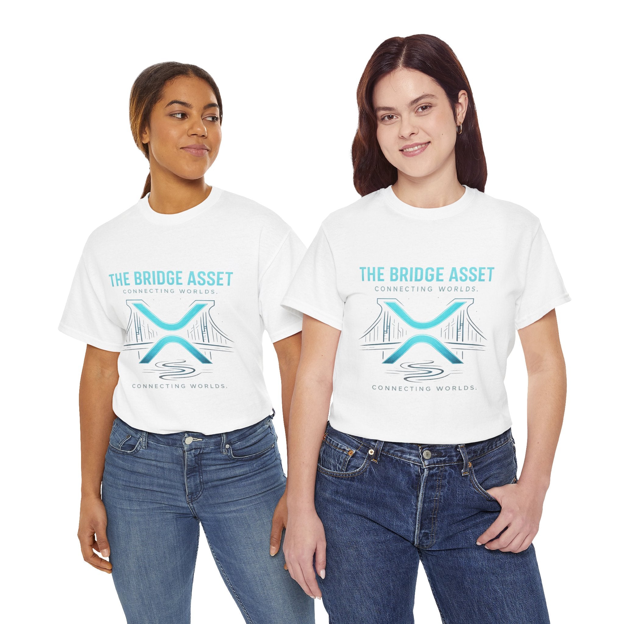 The Bridge Asset Tee – 'Connecting Worlds' Crypto Ripple X Logo T-Shirt