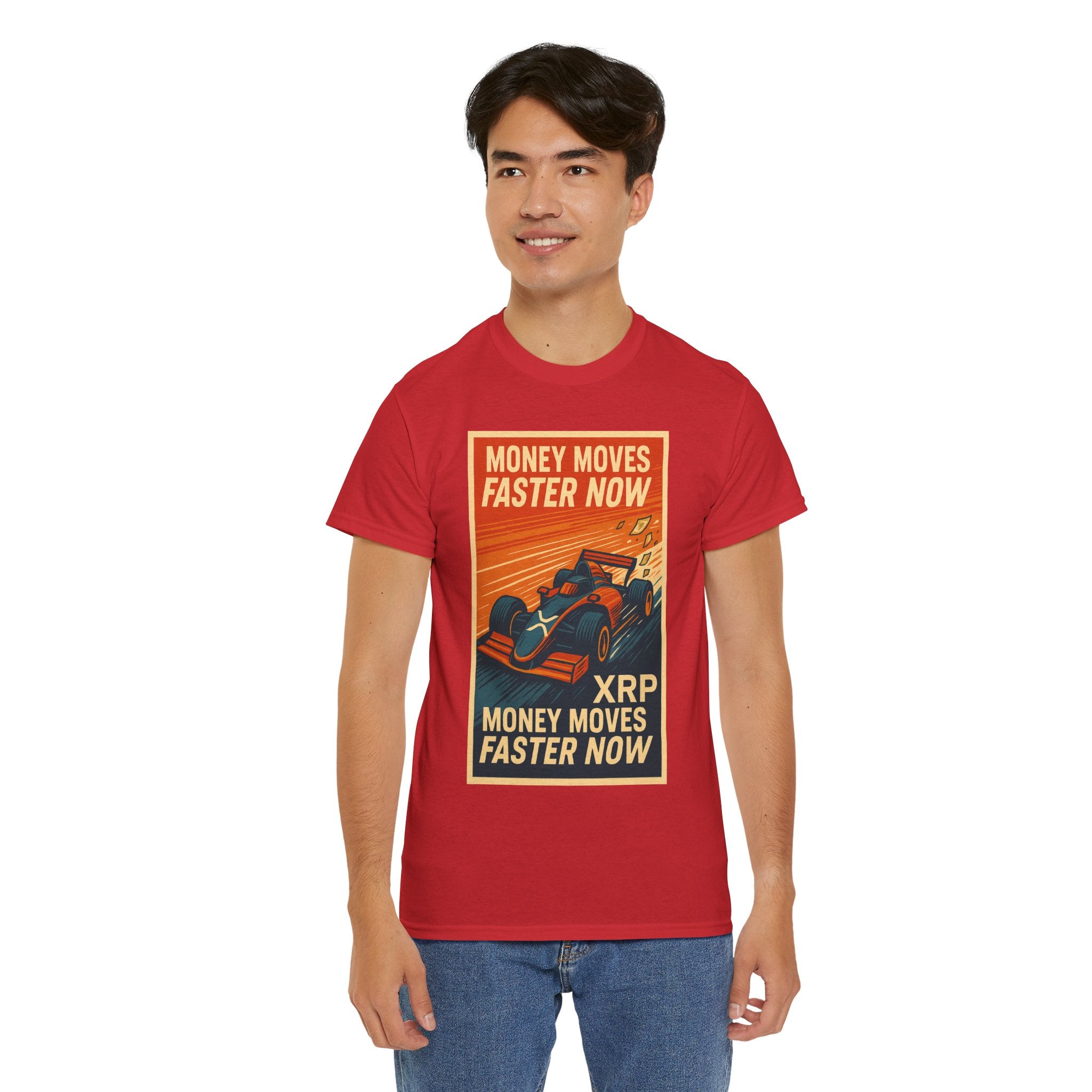 XRP 'Money Moves Faster Now' Racing Tee — Crypto Enthusiast T-Shirt