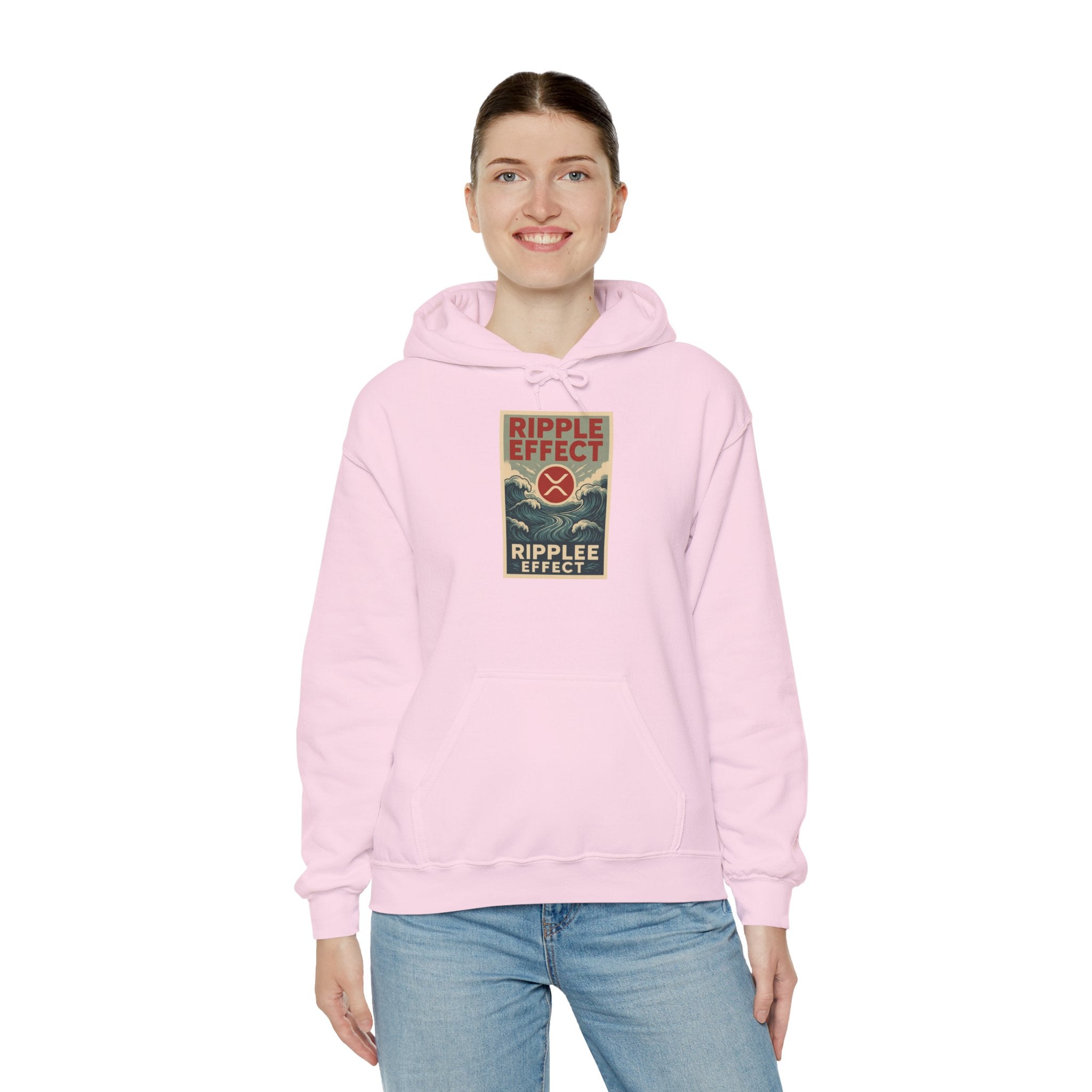 Ripple Effect Hoodie – Vintage Ocean Wave Graphic Hooded Sweatshirt
