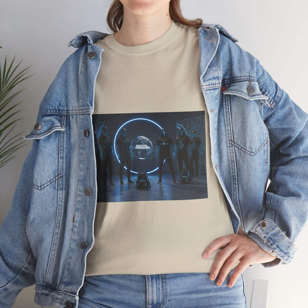 Sci‑Fi Portal Graphic Tee — Futuristic Neon Crew T-Shirt