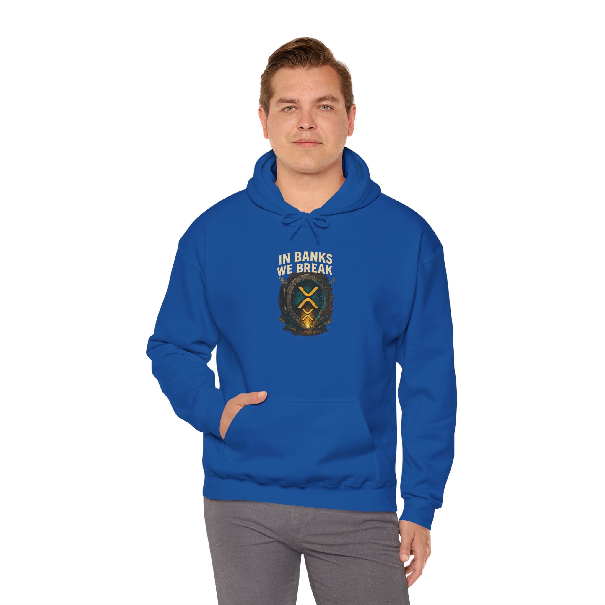 Hoodie — 'In Banks We Trust' Crest Pullover