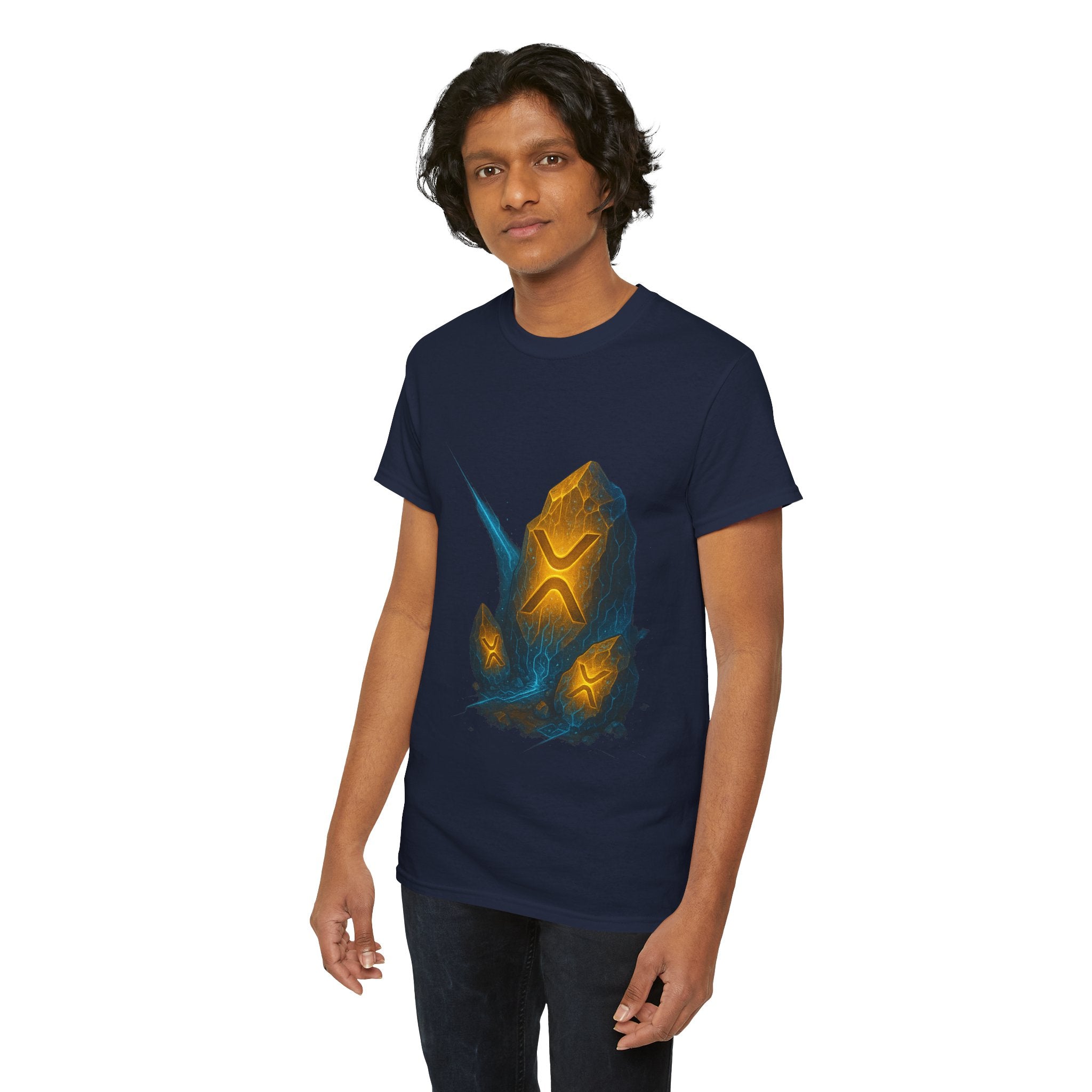 Rune Stone Graphic Tee — Glowing Mystic Rock T-Shirt