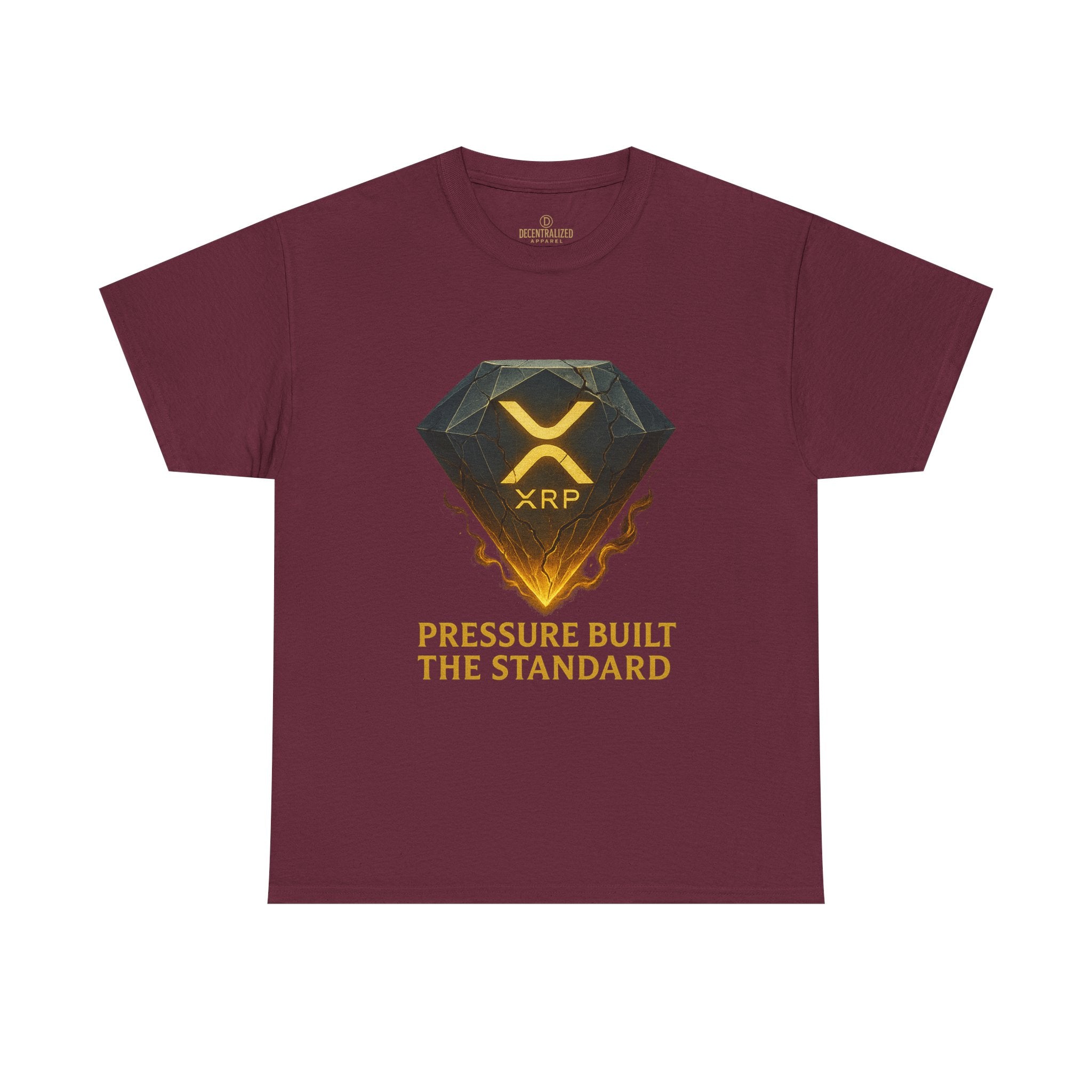XRP Diamond Tee — "Pressure Built The Standard" Crypto Graphic T‑Shirt