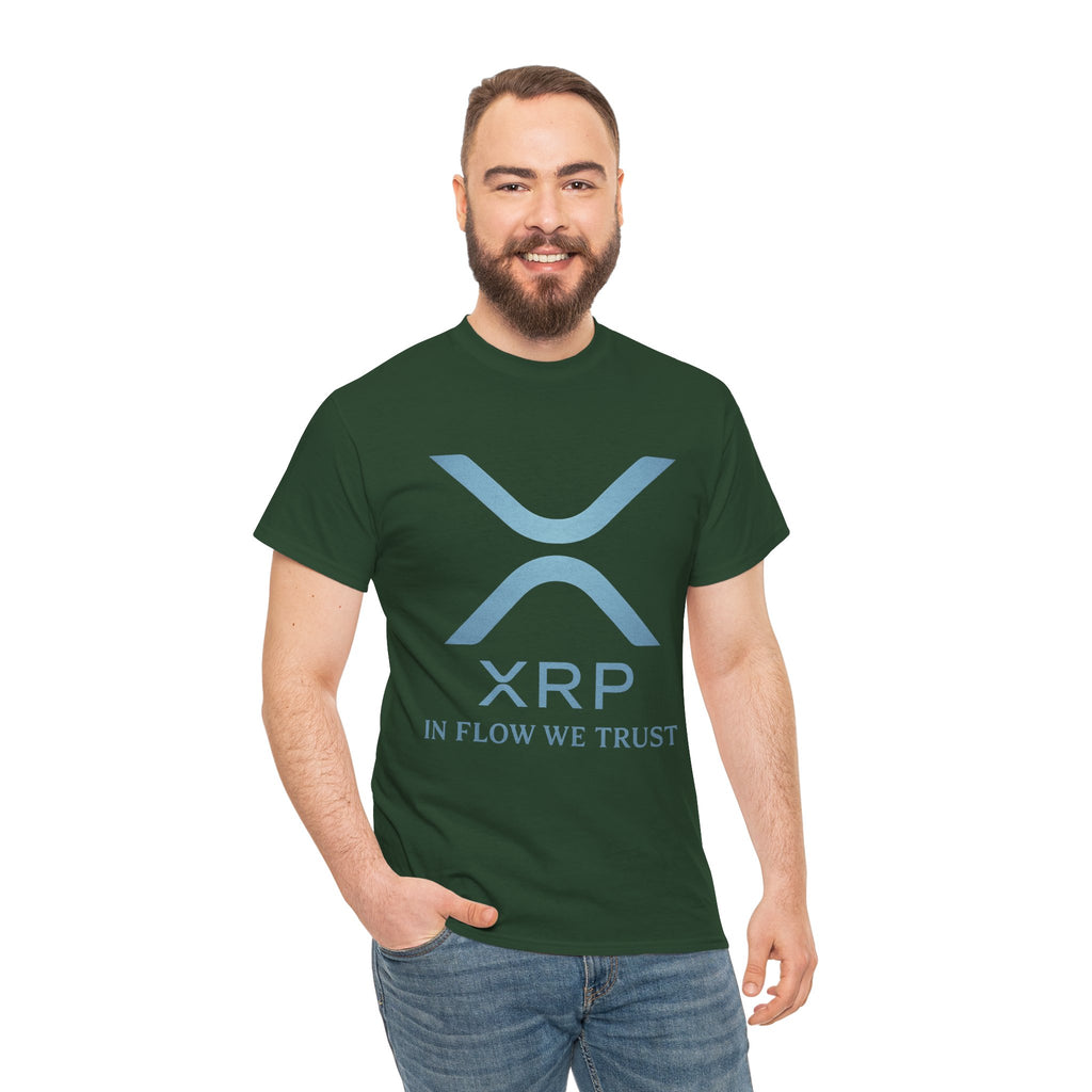 XRP Crypto Tee — "In Flow We Trust" Ripple Logo T-Shirt