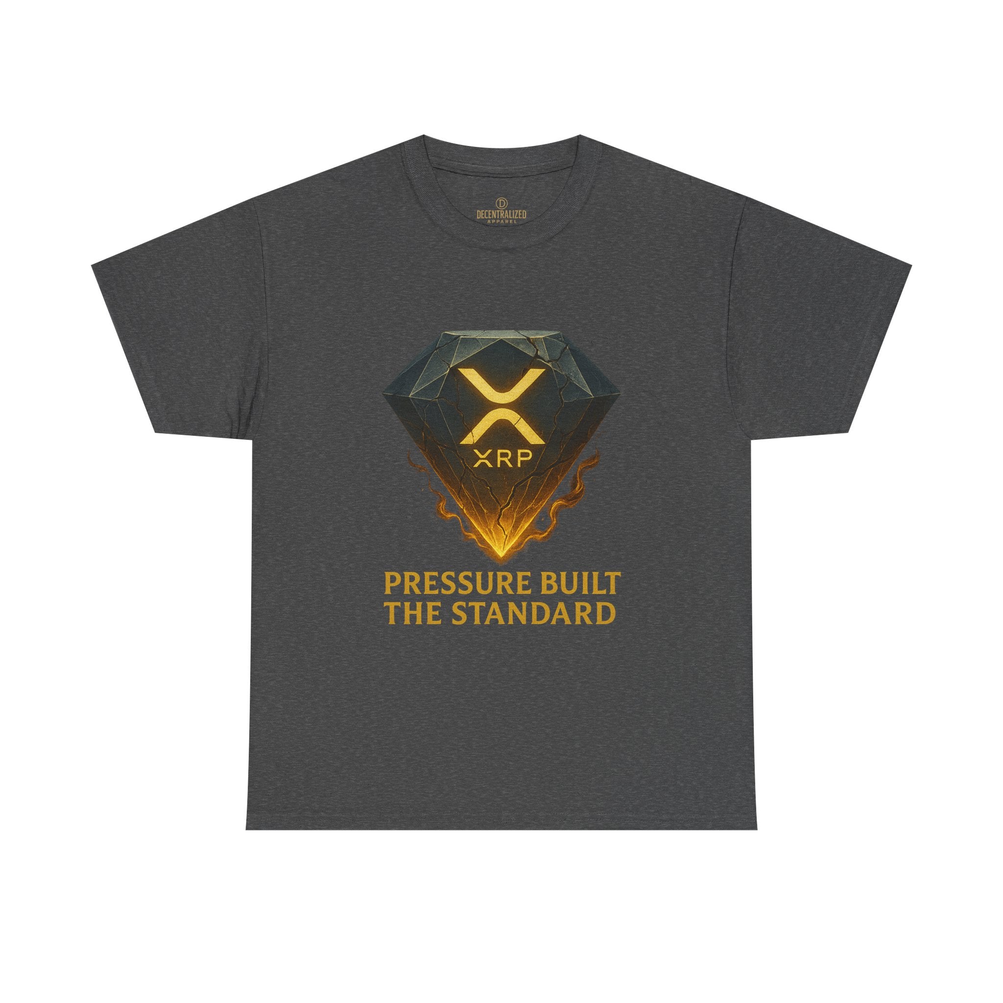 XRP Diamond Tee — "Pressure Built The Standard" Crypto Graphic T‑Shirt