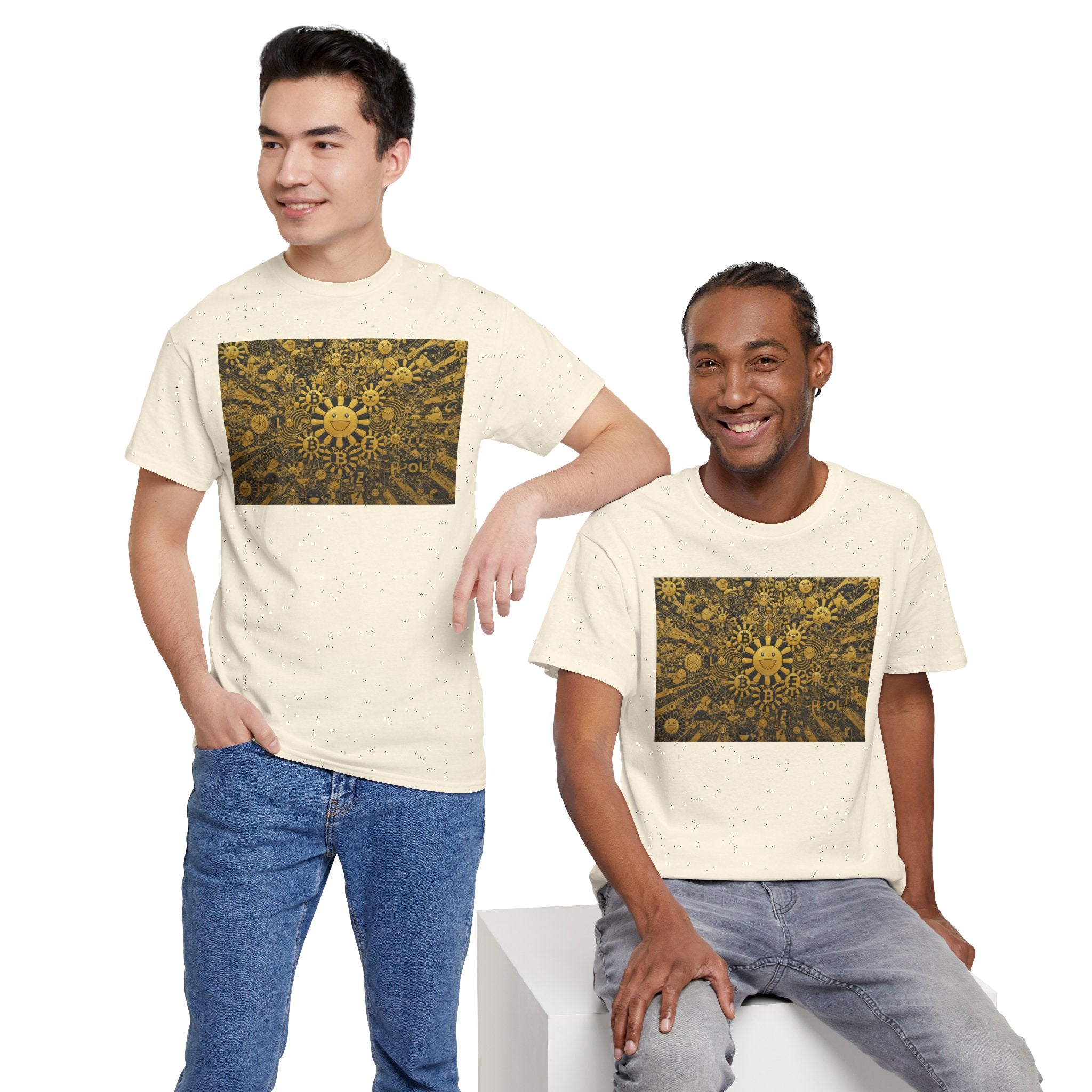 Sunflower Burst T‑Shirt — Golden Sunflower Pattern Tee