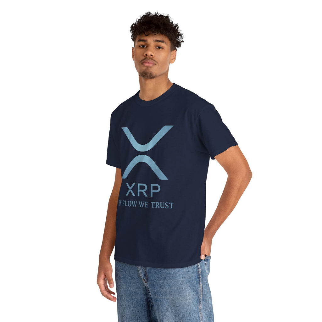 XRP Crypto Tee — "In Flow We Trust" Ripple Logo T-Shirt