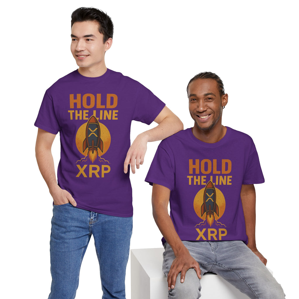 XRP Hold The Line Rocket Tee — Crypto Investor T‑Shirt