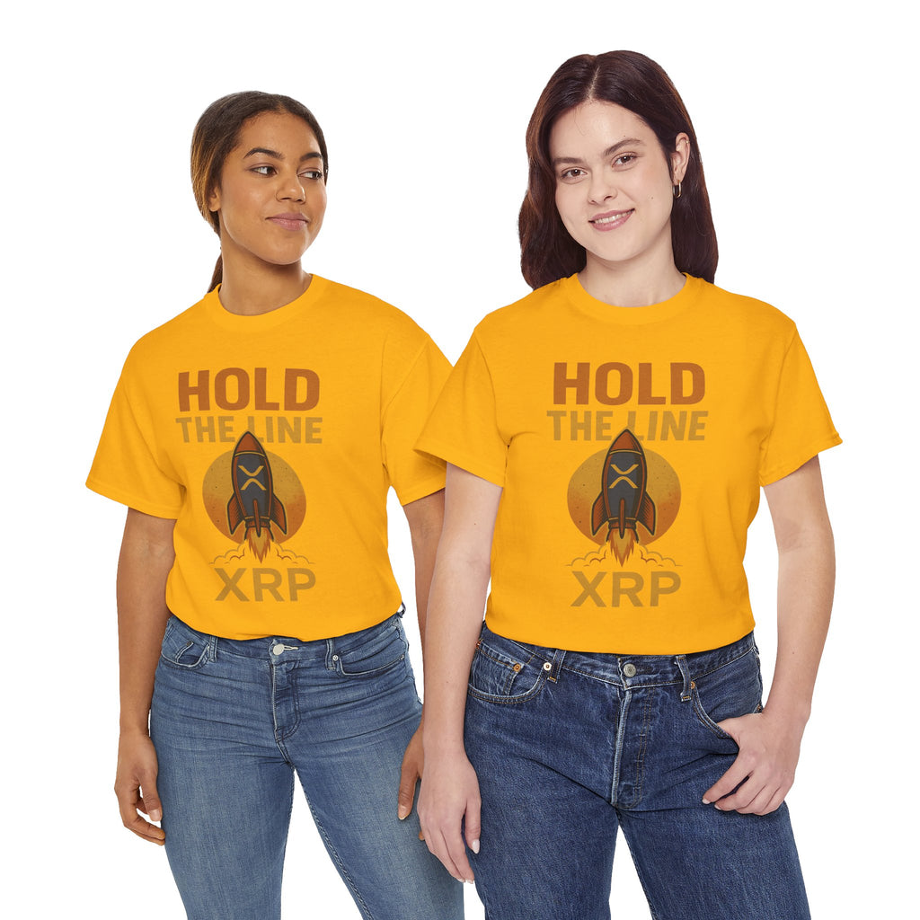 XRP Hold The Line Rocket Tee — Crypto Investor T‑Shirt