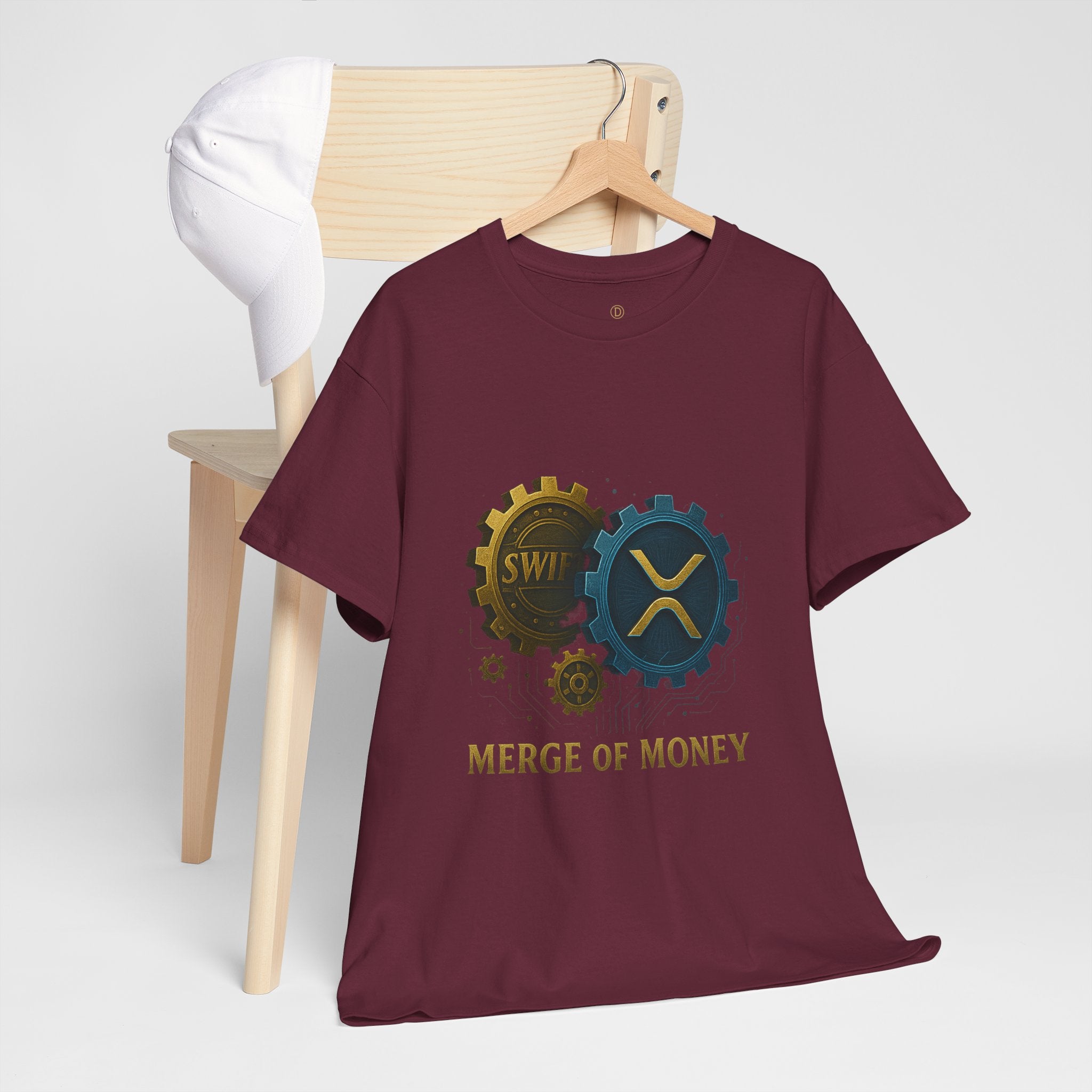 Merge of Money Tee - Cryptocurrency Gears XRP & SWI Crypto T-Shirt