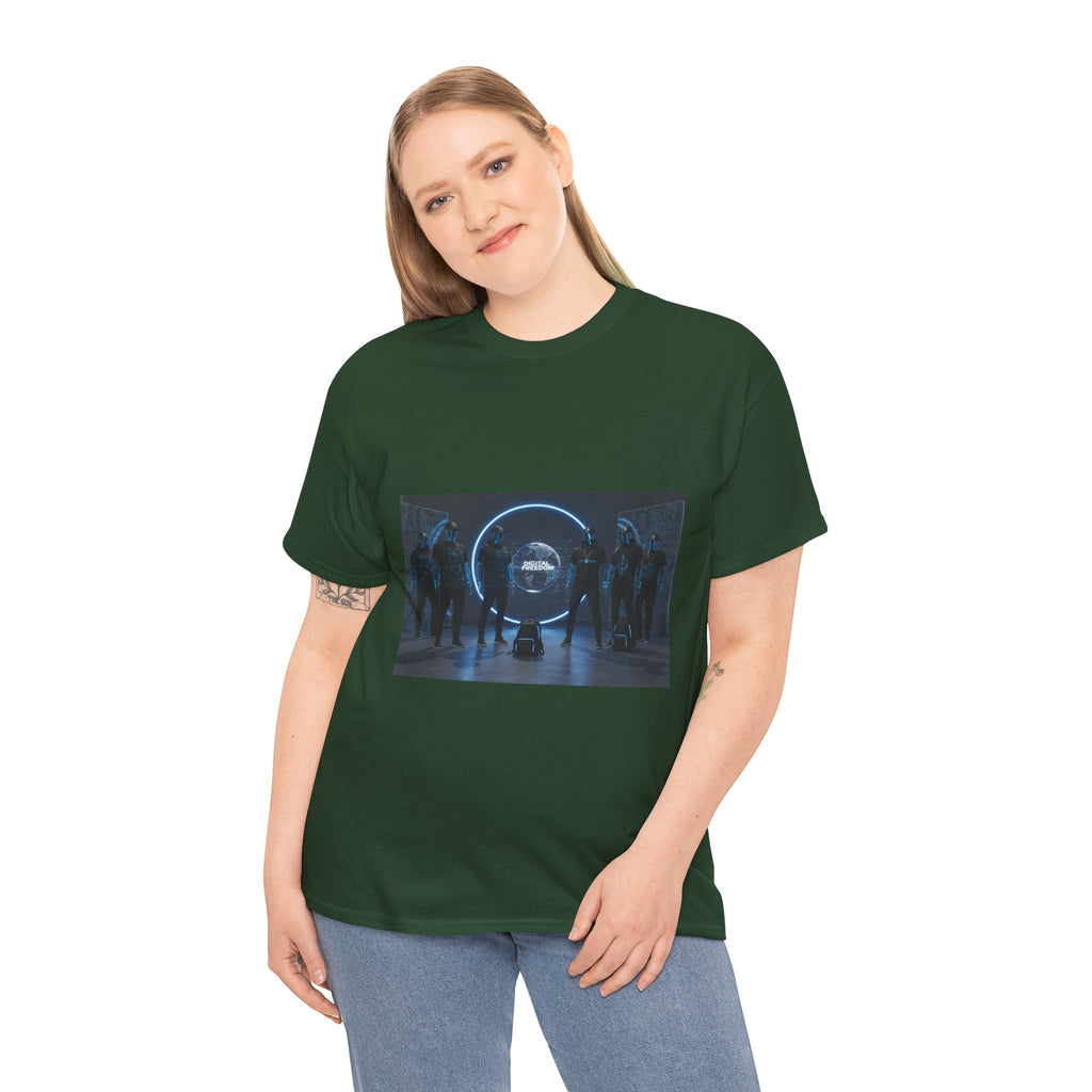 Sci‑Fi Portal Graphic Tee — Futuristic Neon Crew T-Shirt