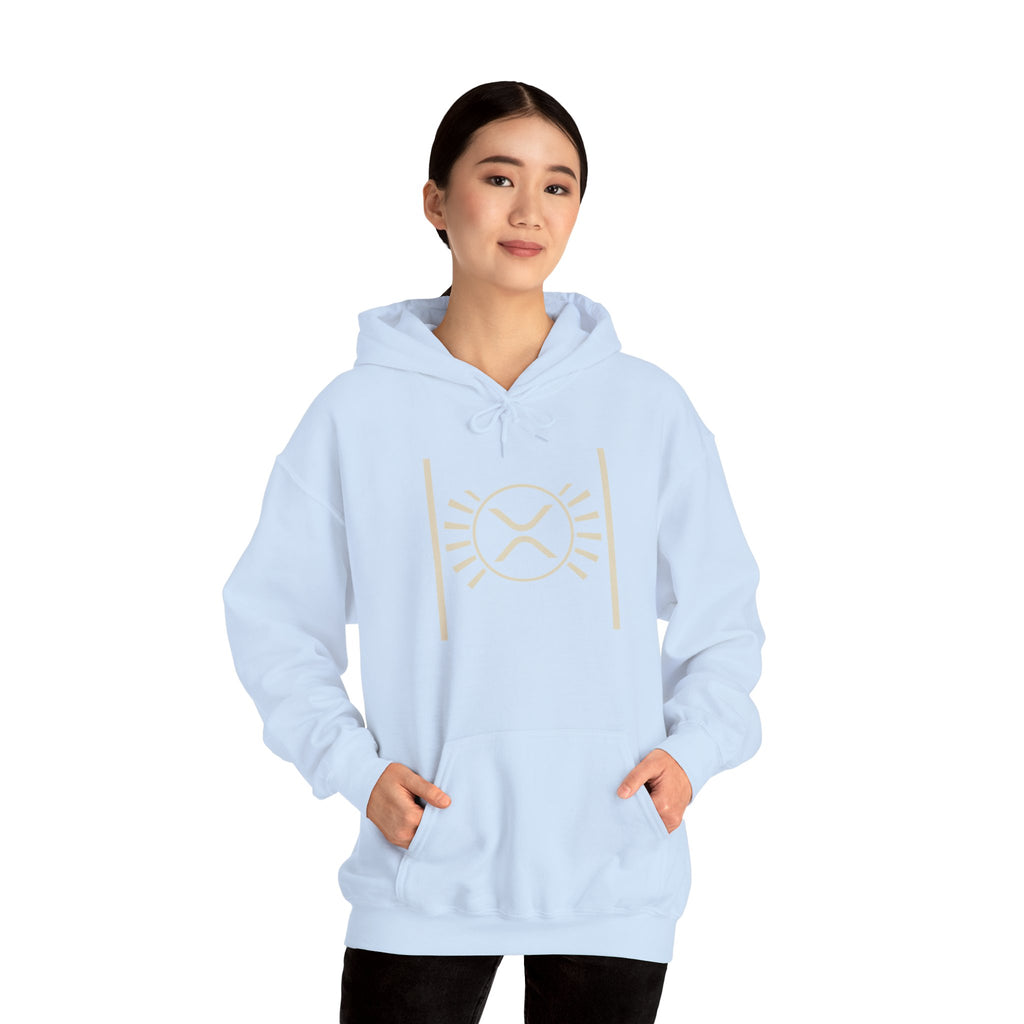 XRP Minimalist Logo Hoodie — Crypto Sun Symbol Sweatshirt