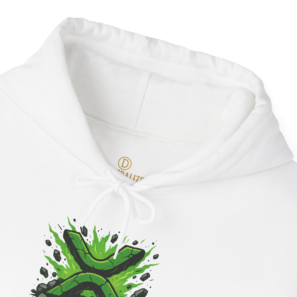 Built Different Hoodie — Graphic Green X Logo Pullover