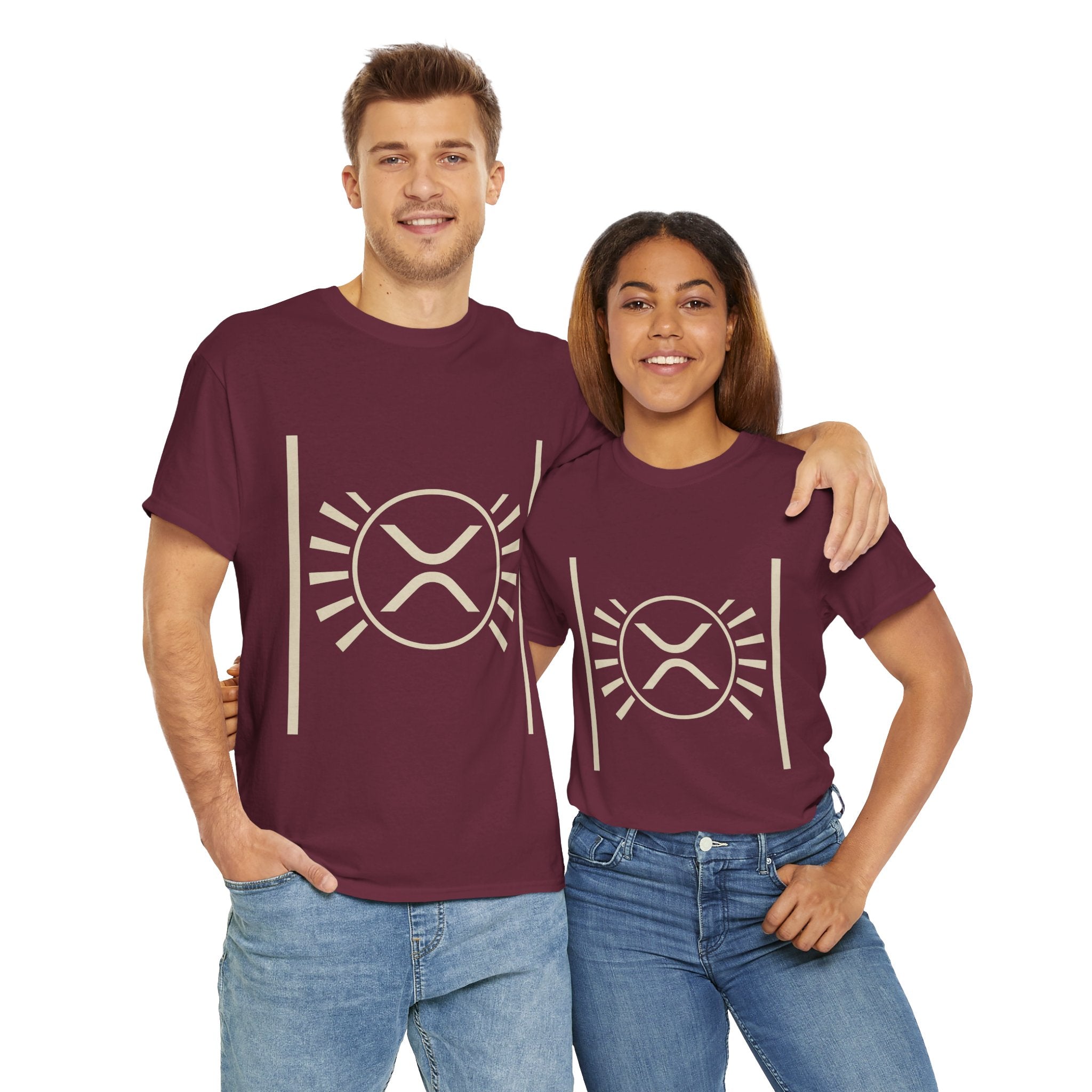 XRP Sun Logo T‑Shirt — Minimal Crypto Ripple Tee