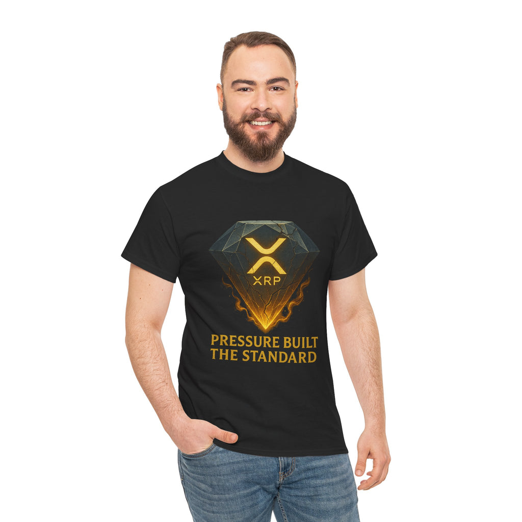 XRP Diamond Tee — "Pressure Built The Standard" Crypto Graphic T‑Shirt