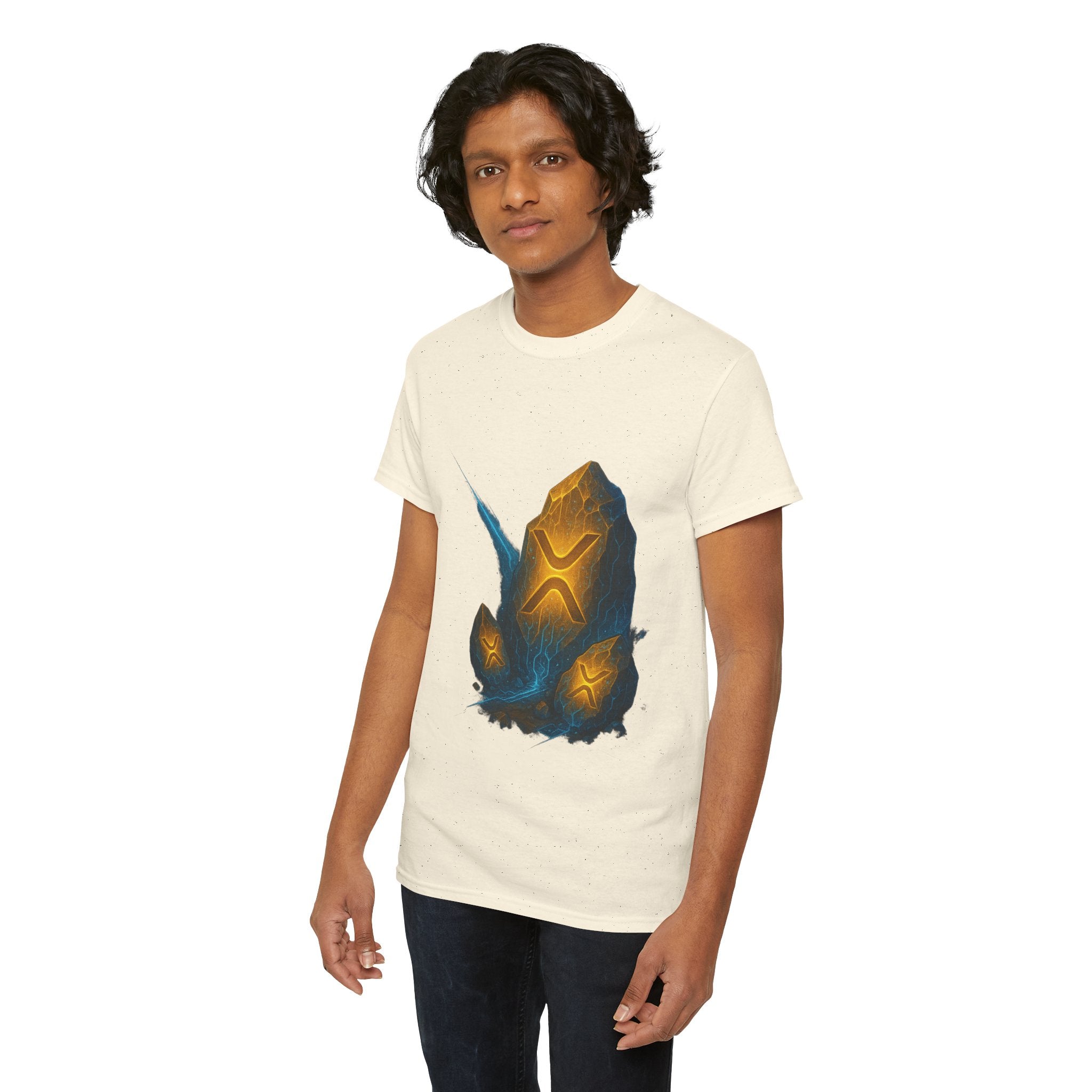 Rune Stone Graphic Tee — Glowing Mystic Rock T-Shirt