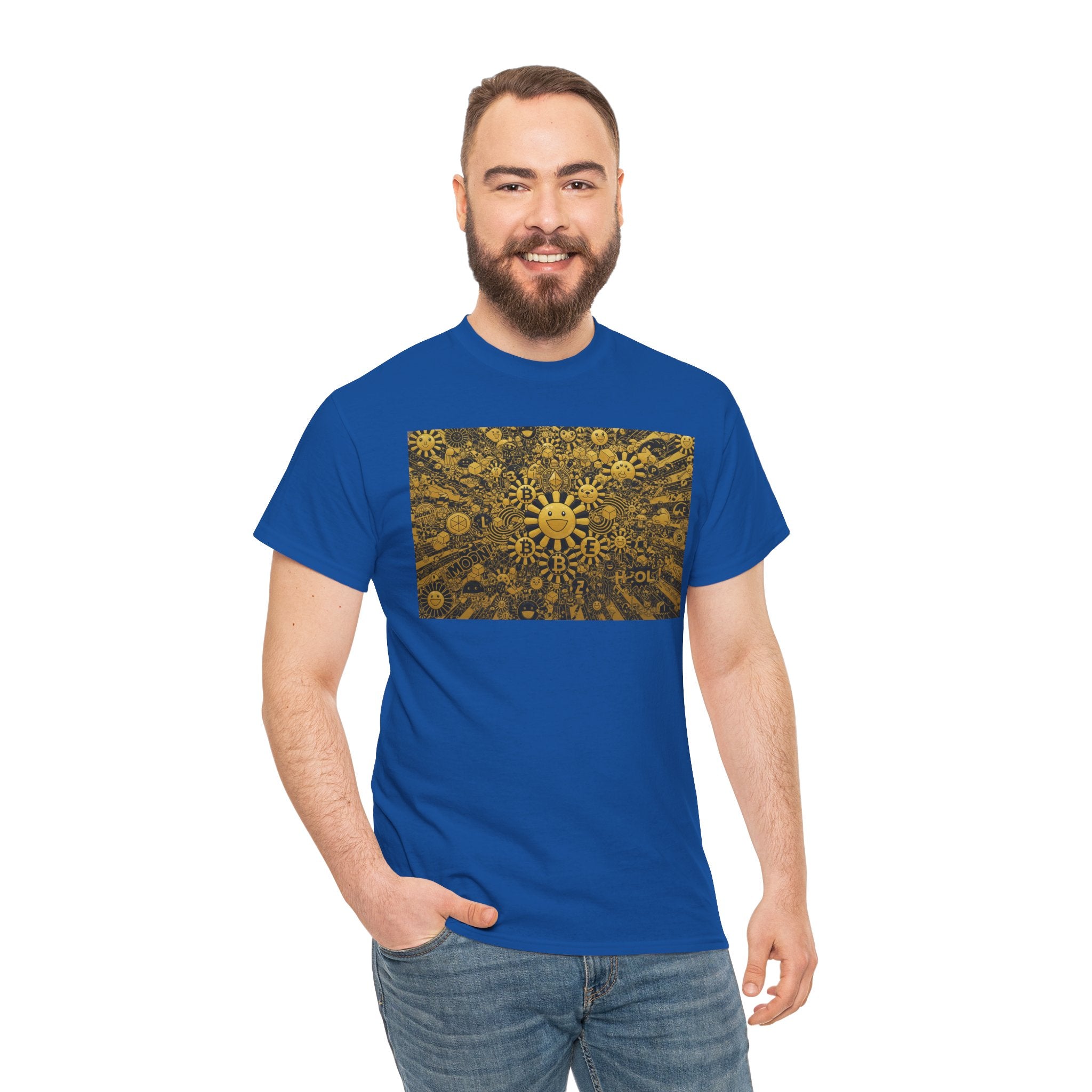 Sunflower Burst T‑Shirt — Golden Sunflower Pattern Tee
