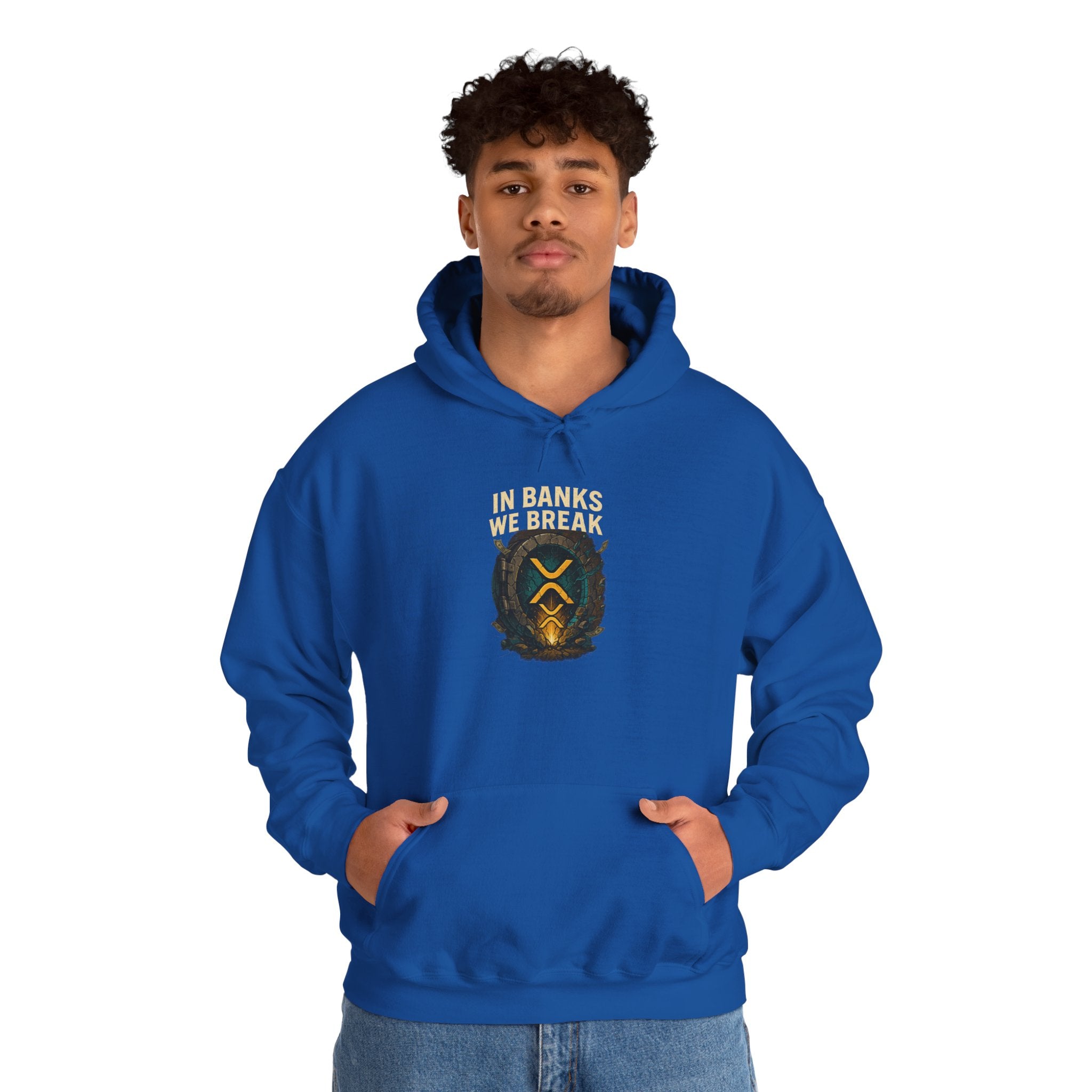 Hoodie — 'In Banks We Trust' Crest Pullover