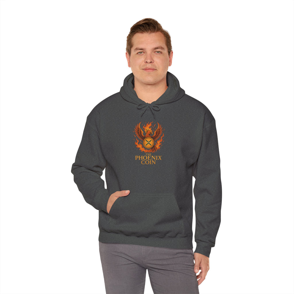 Phoenix Coin Hoodie — Fiery Phoenix Crest Sweatshirt