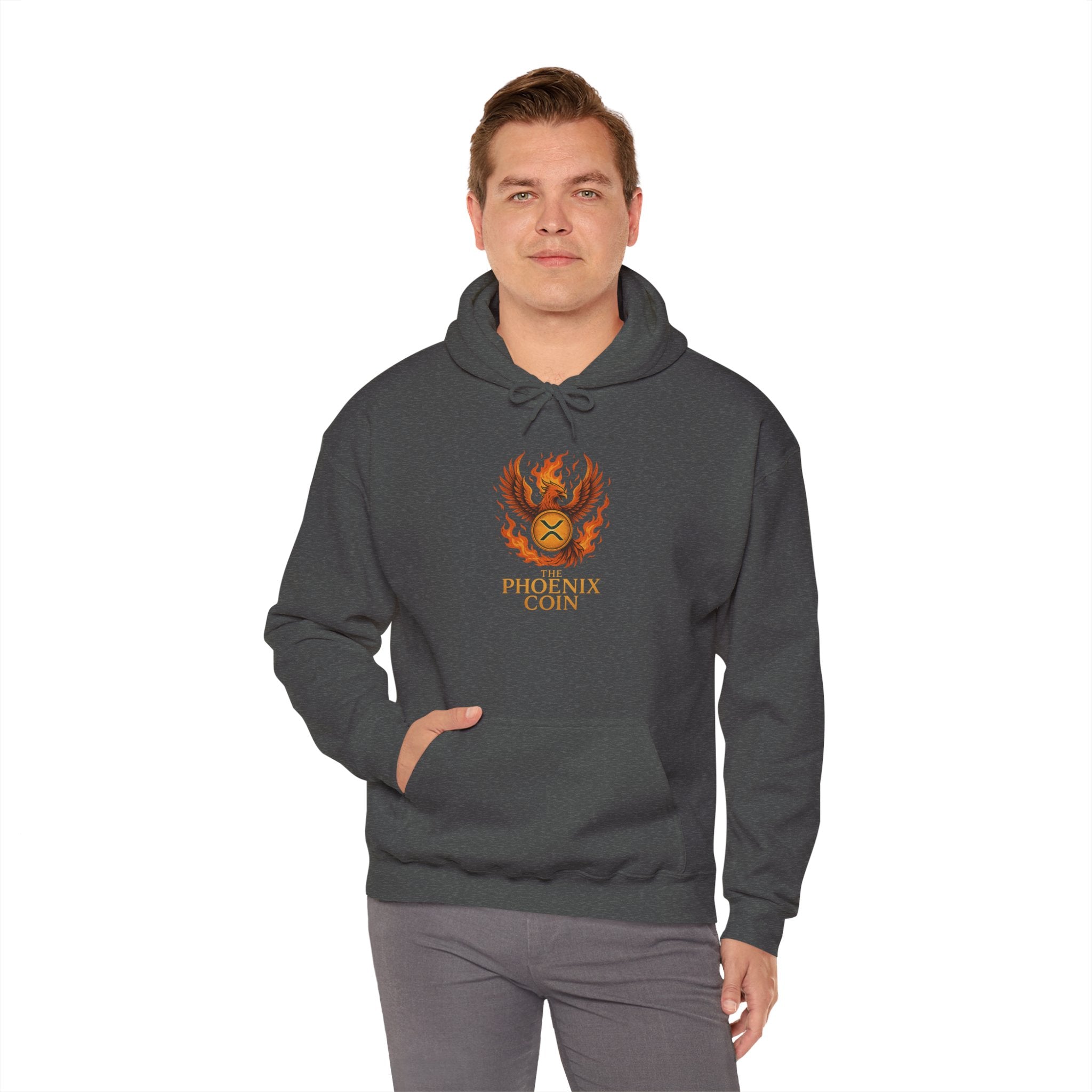 Phoenix Coin Hoodie — Fiery Phoenix Crest Sweatshirt