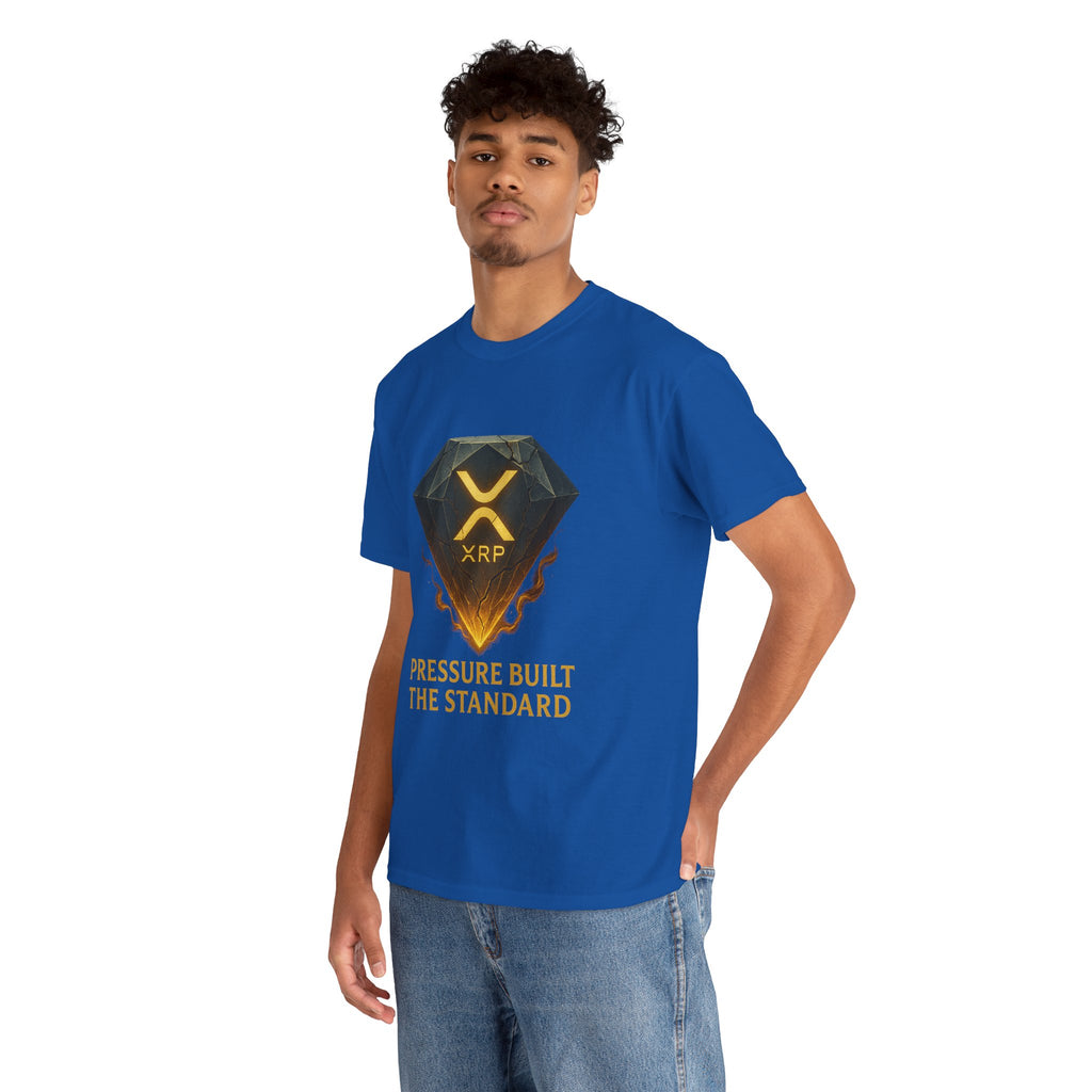 XRP Diamond Tee — "Pressure Built The Standard" Crypto Graphic T‑Shirt