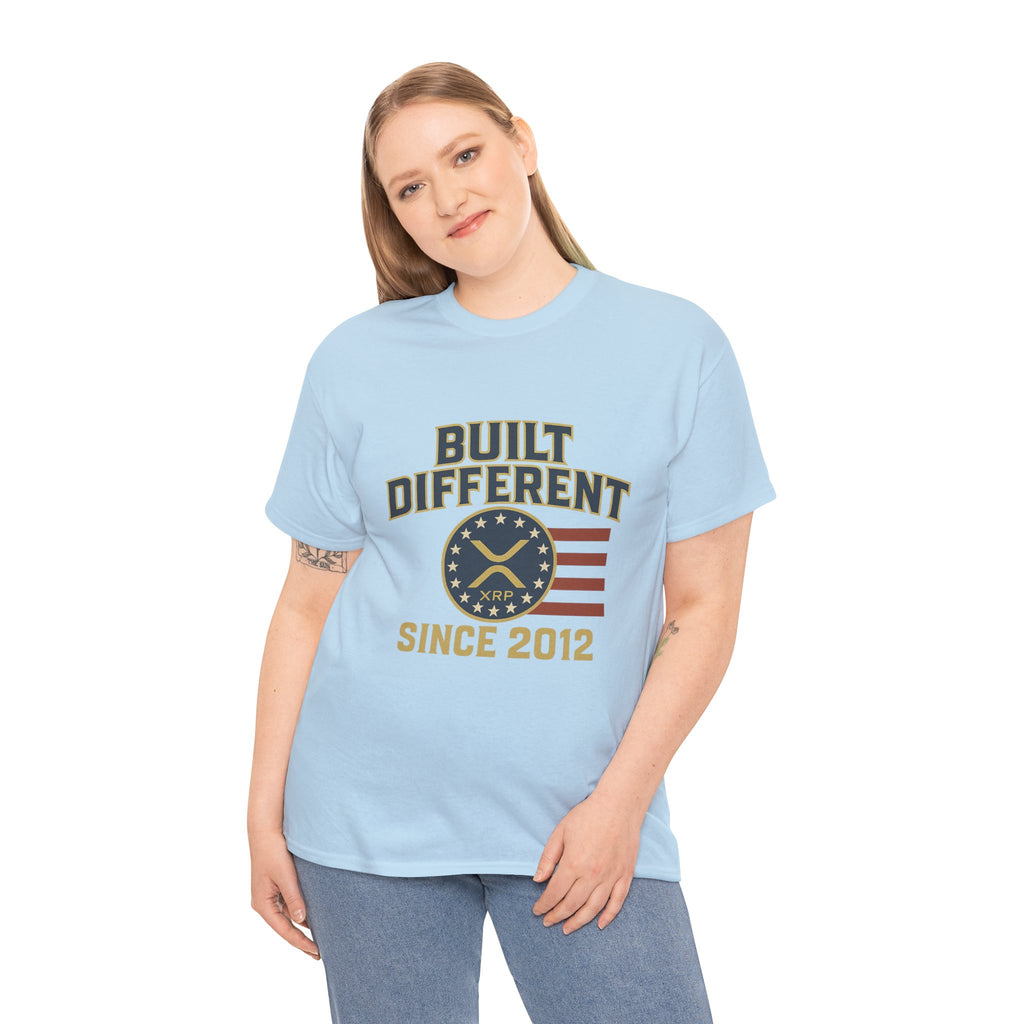 Built Different Since 2012 T-Shirt — American Flag Vintage Crew Tee