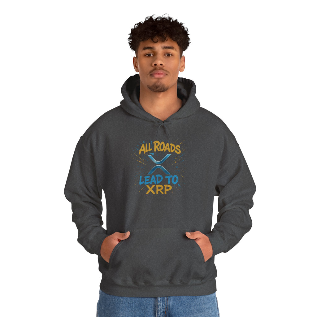 All Roads Lead to XRP Hoodie – Crypto Investor Pullover