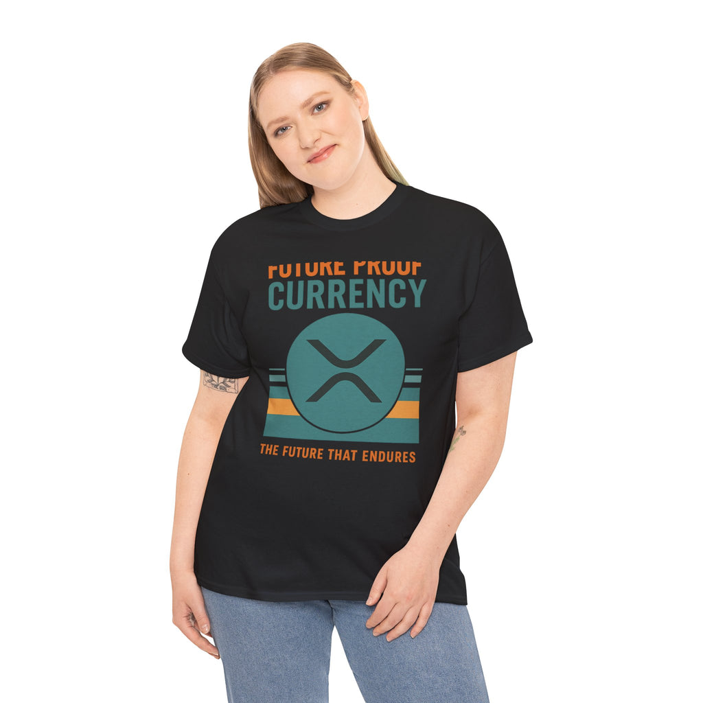 RIPPLE XRP 'Future Proof Currency' Graphic Tee — Crypto Retro Logo Shirt
