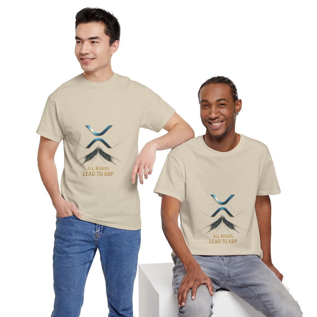 All Roads Lead to XRP T-Shirt — Crypto Ripple Logo Tee