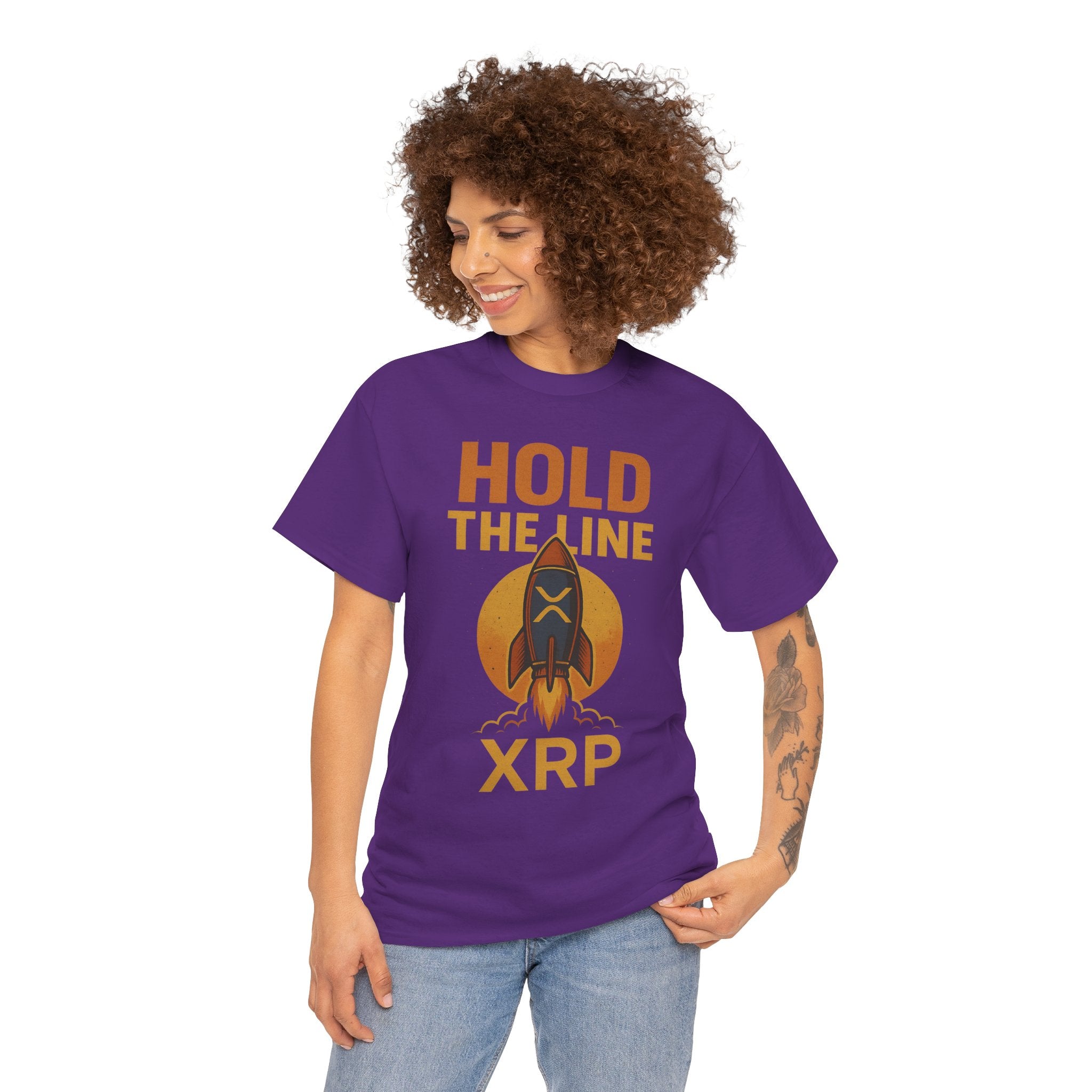 XRP Hold The Line Rocket Tee — Crypto Investor T‑Shirt