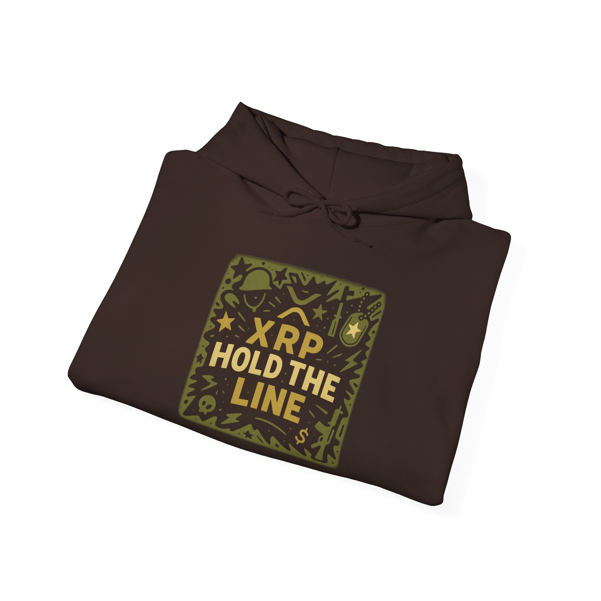 XRP Hold The Line Hoodie — Crypto Supporter Graphic Hooded Sweatshirt
