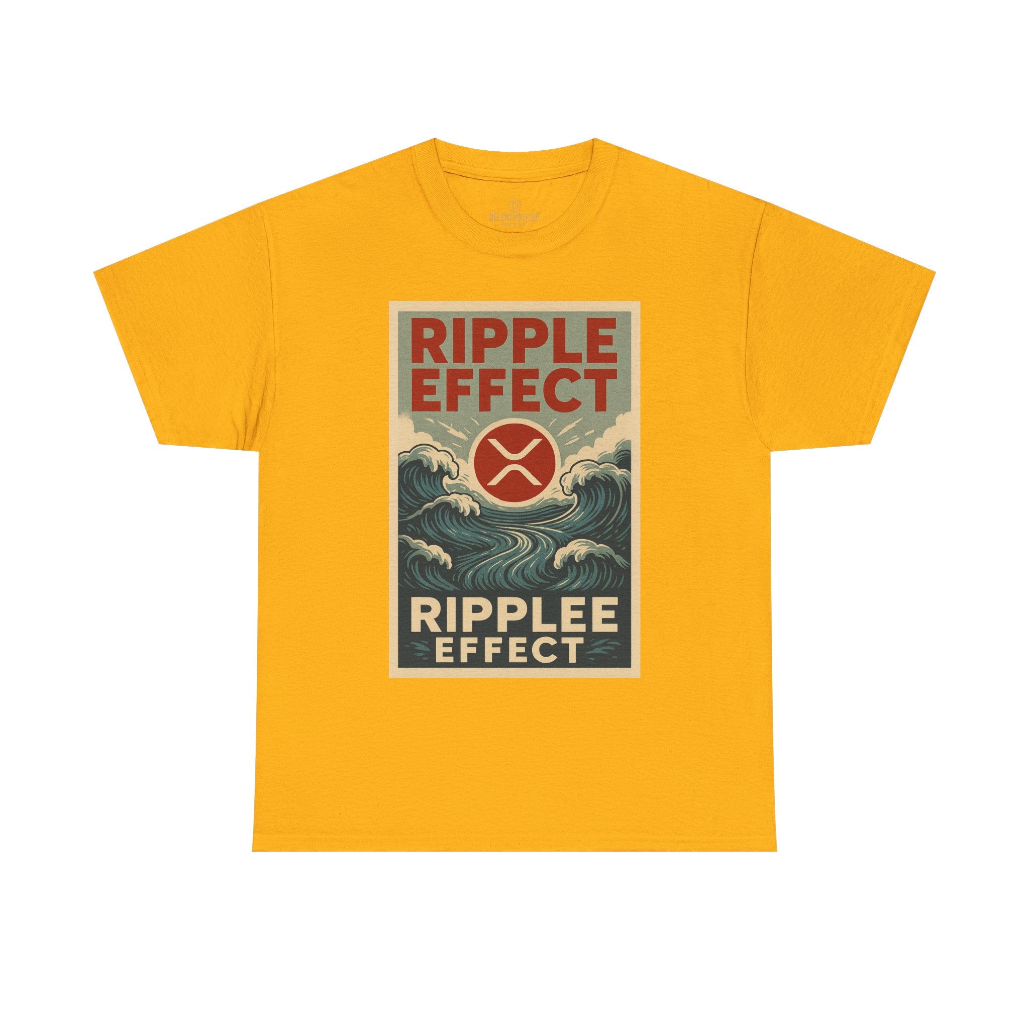 Ripple Effect Tee — Vintage Wave XRP Crypto Graphic T-Shirt