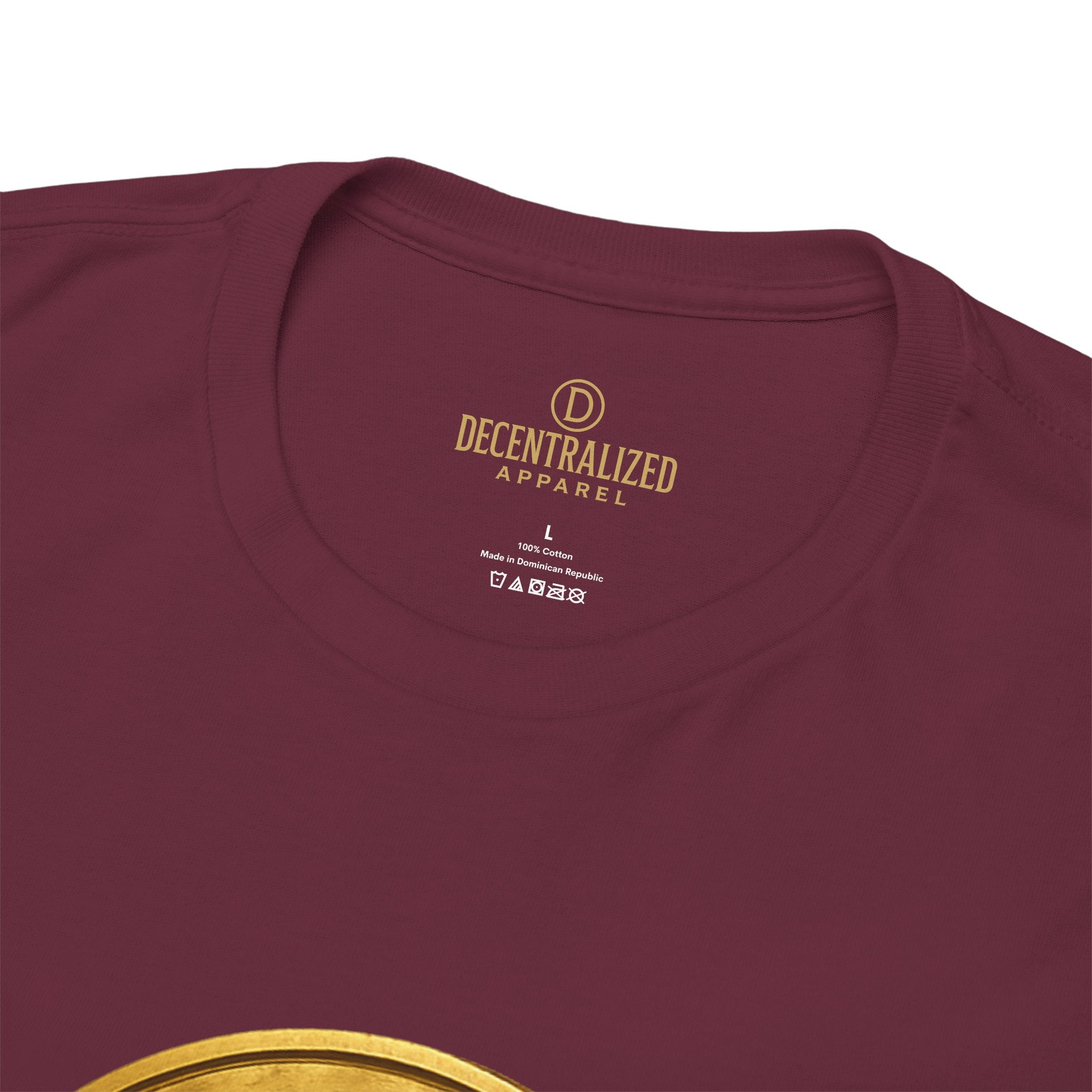 XRP Ledger Trophy T‑Shirt – Gold Ripple Coin on Pedestal Crypto Tee