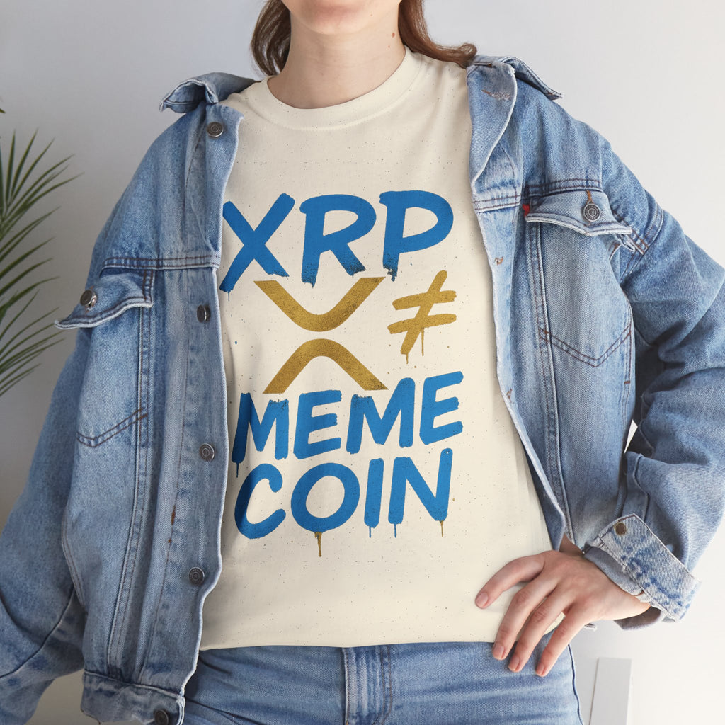 XRP ≠ Meme Coin T‑Shirt — Crypto Advocate Graphic Tee